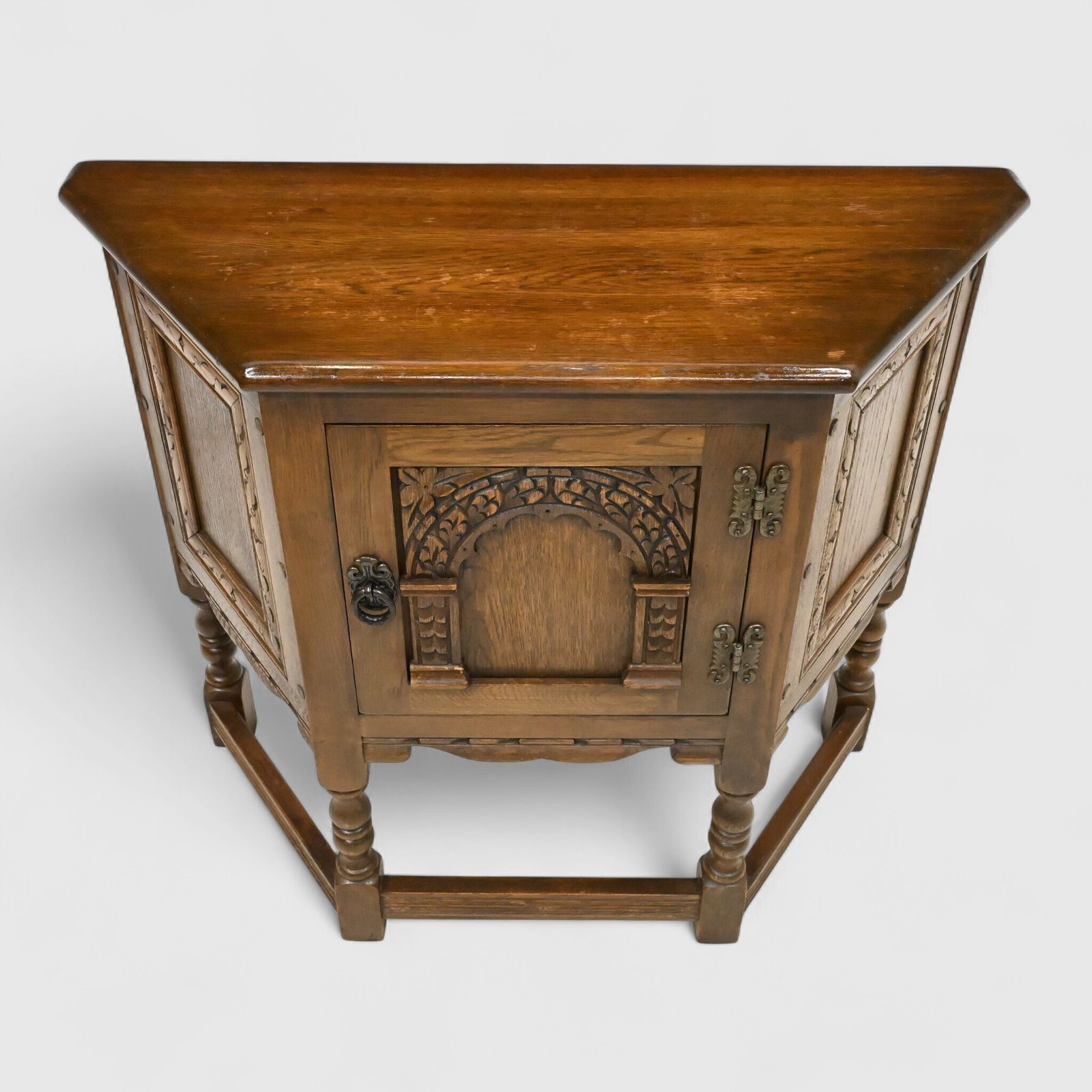 photo furniture Old Charm Canted/Hall Table Light Oak Finish Free Uk Delivery