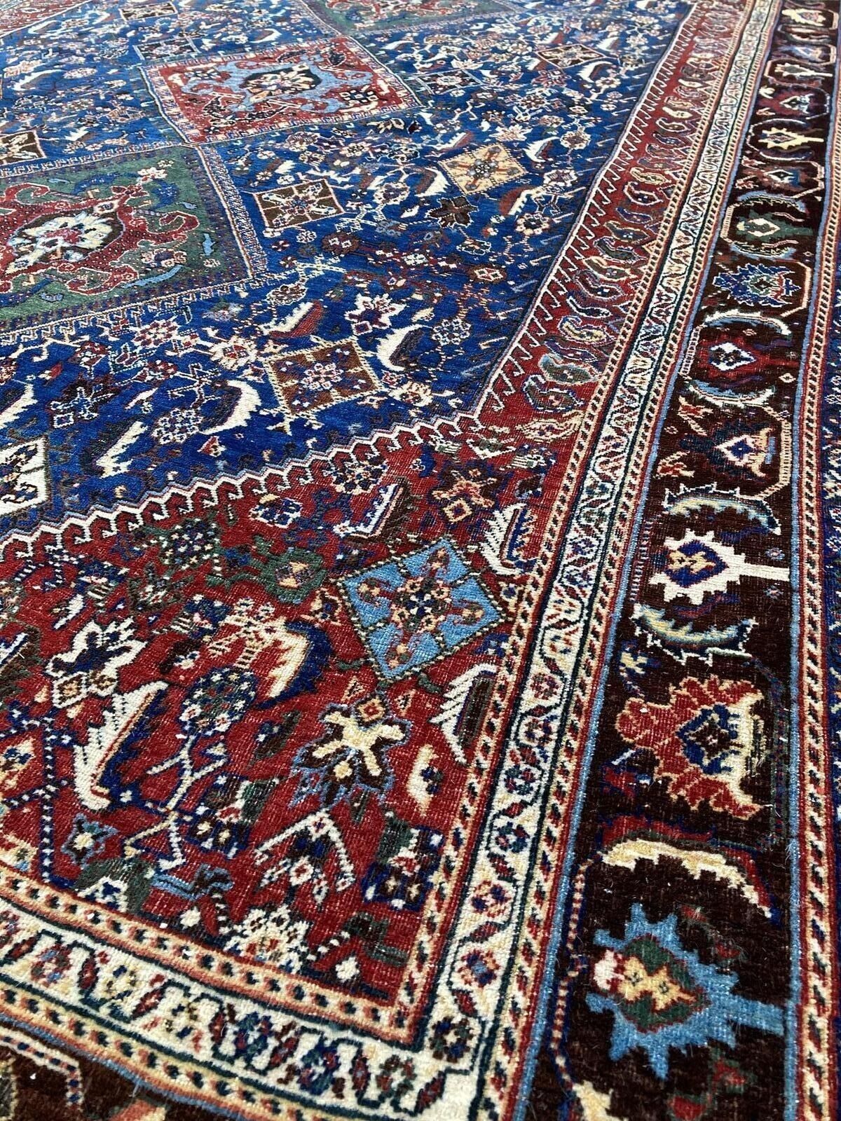 Antique Qashqai Rug 2.62m X 1.57m photo vintage