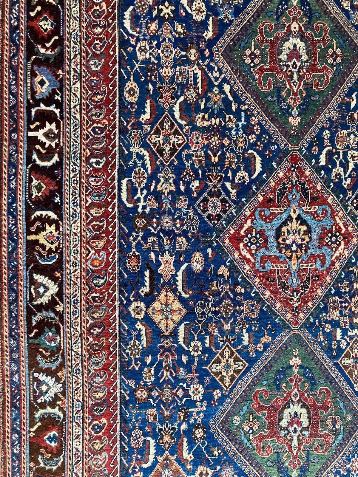 2400.0 Antique Qashqai Rug 2.62m X 1.57m photo