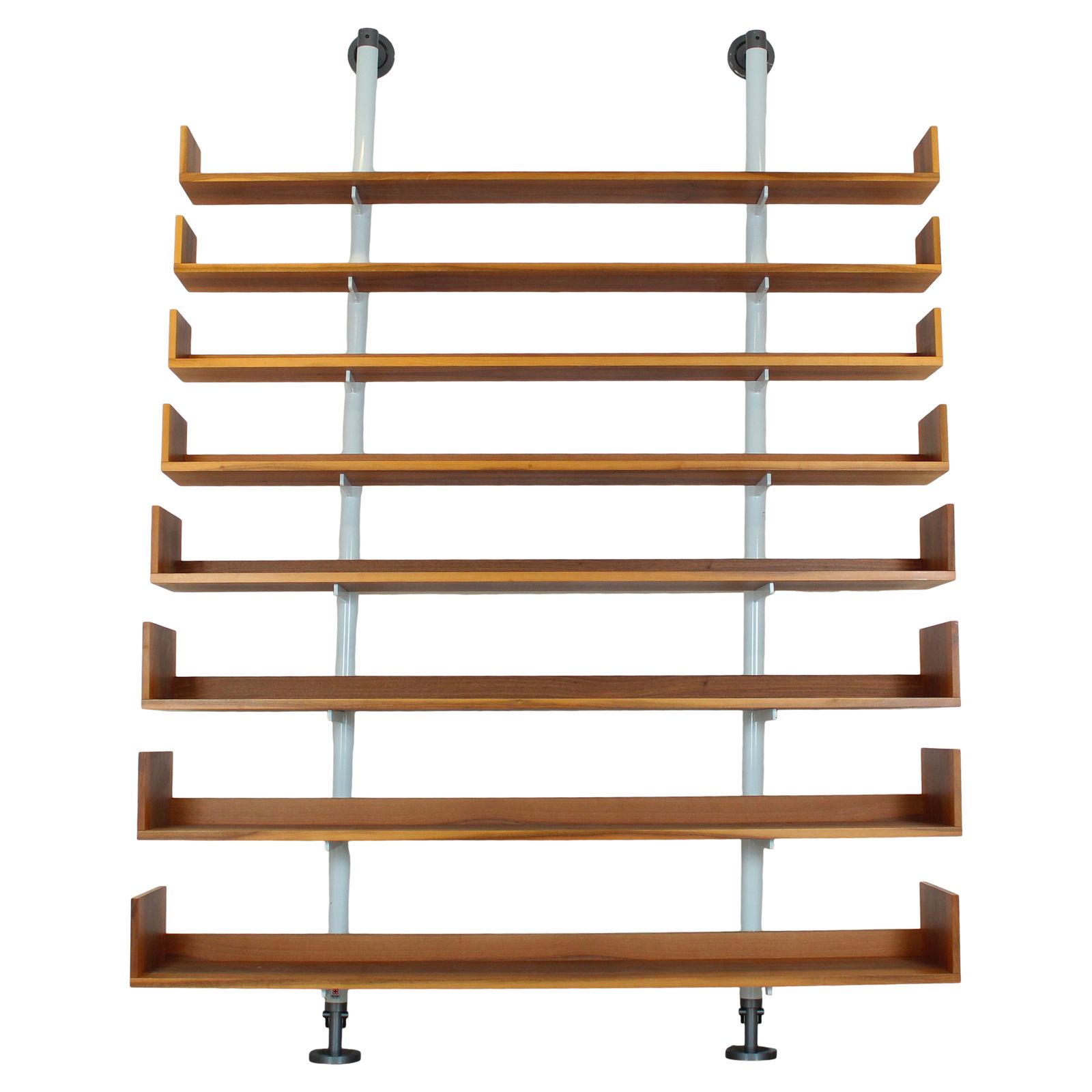 Bookcase Model 795 In Walnut And Steel By Carlo Scarpa For Bernini, Italy, 1980 photo Furniture