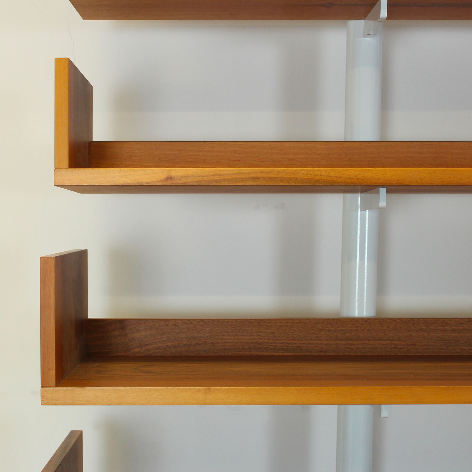 15900.0 Bookcase Model 795 In Walnut And Steel By Carlo Scarpa For Bernini, Italy, 1980 photo