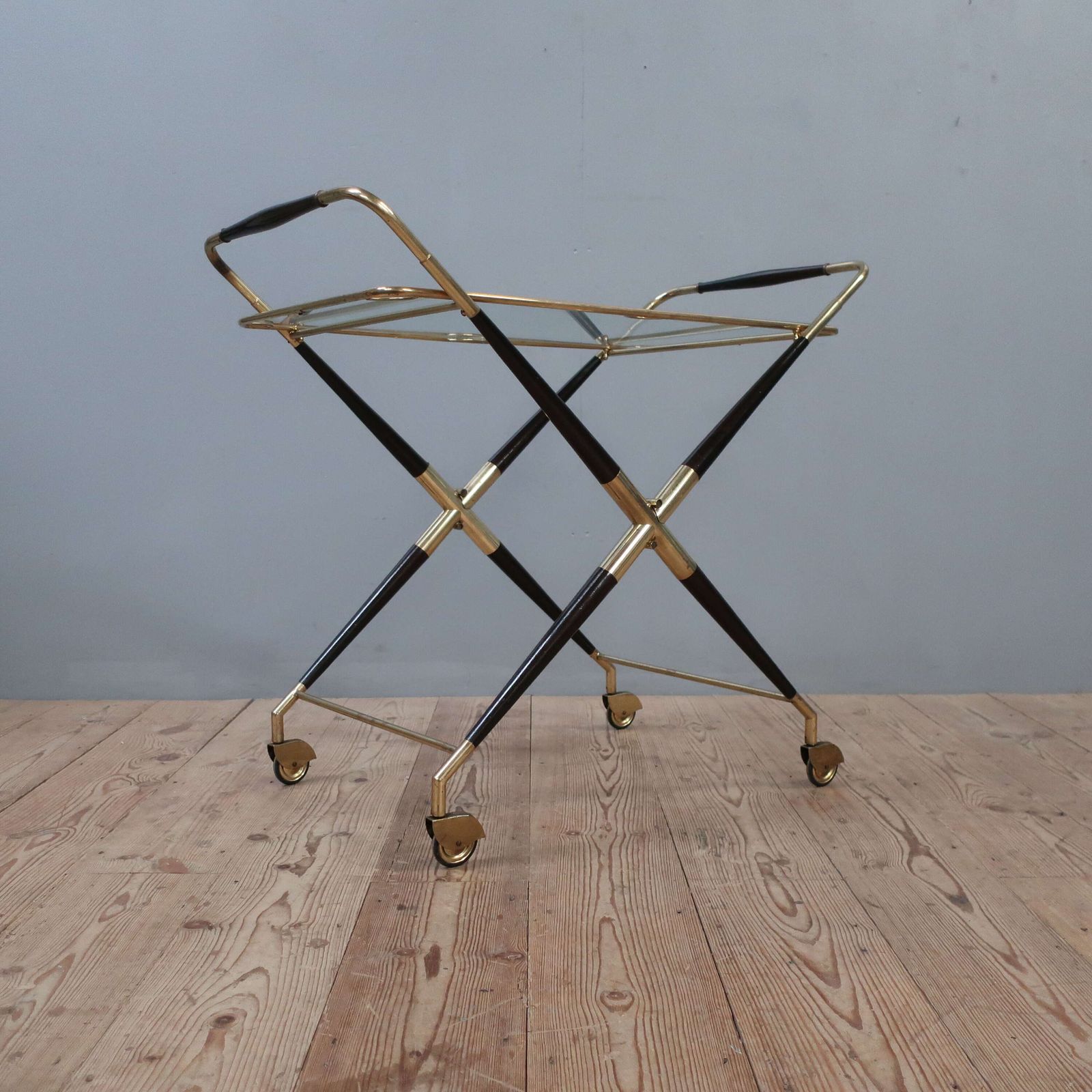 Brass Cocktail Trolley By Cesare Lacca photo furniture
