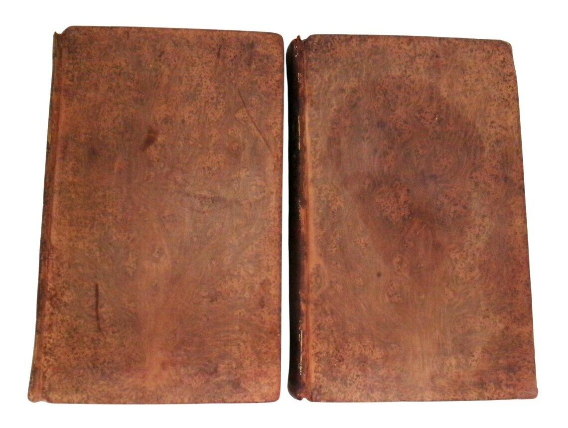 1797 Antique France History A Residence In France Full Leather Book Set 2 Volumes French Revolution photo buy
