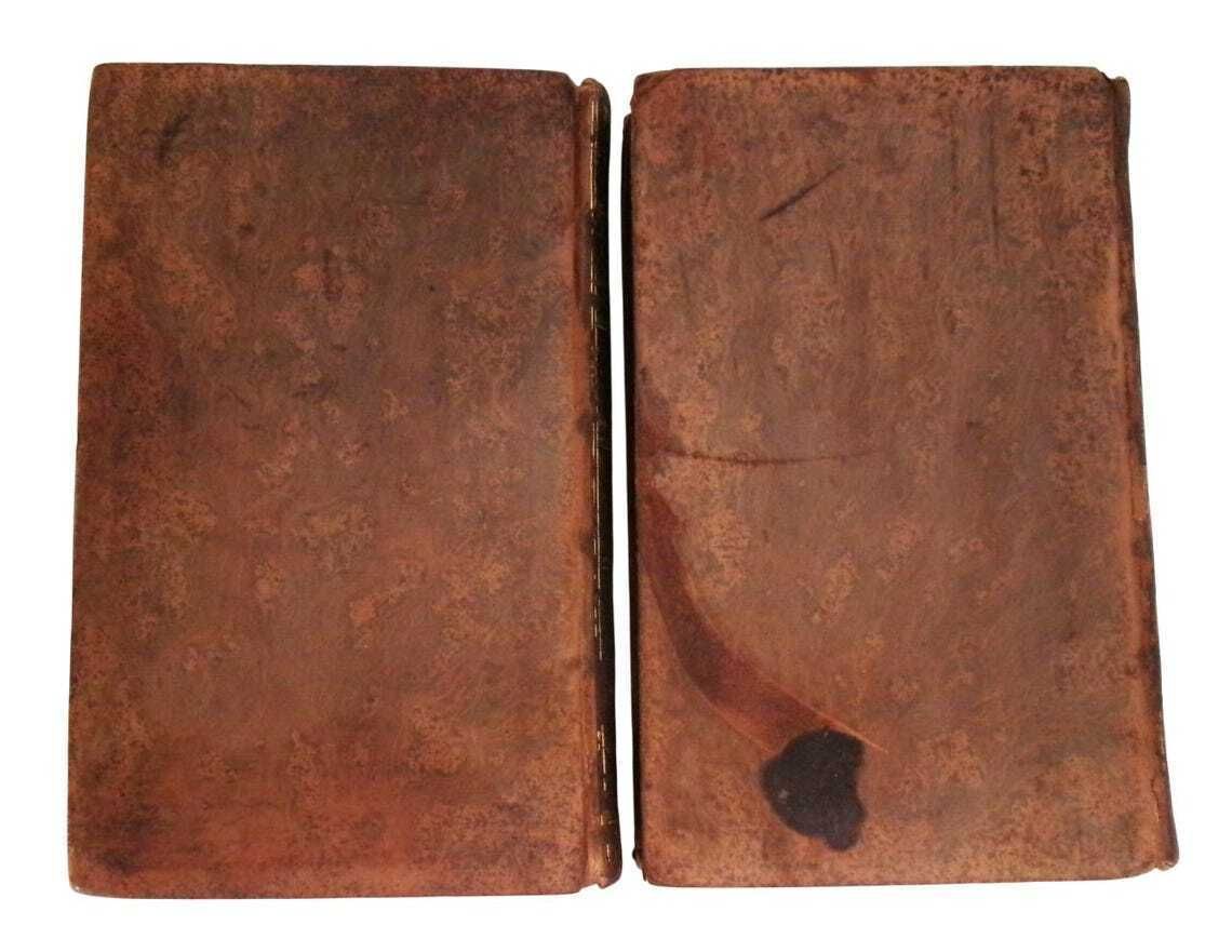 photo for sale 1797 Antique France History A Residence In France Full Leather Book Set 2 Volumes French Revolution
