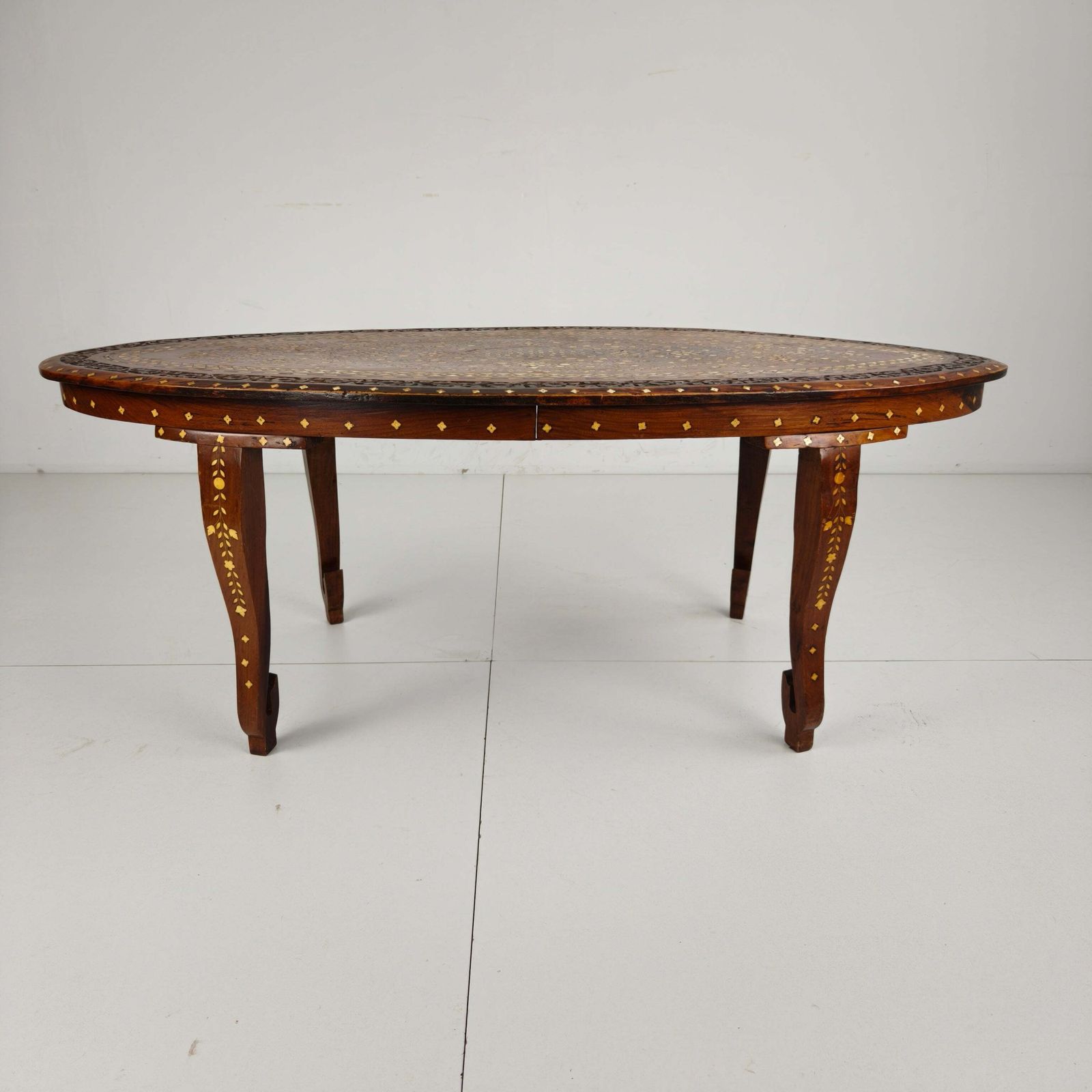 photo for sale 20th Century Anglo Indian Inlaid Bone Coffee Table