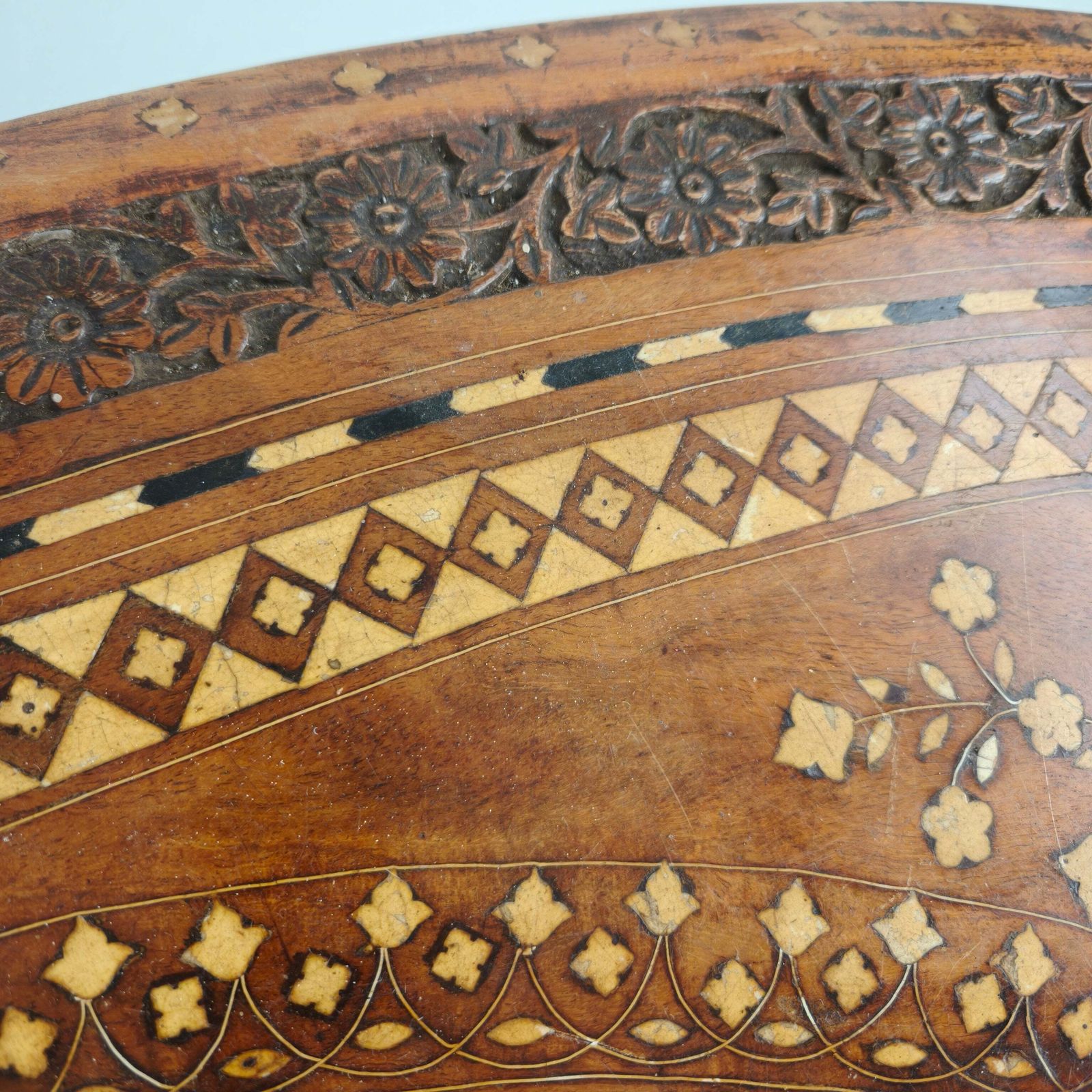 604.0 20th Century Anglo Indian Inlaid Bone Coffee Table photo