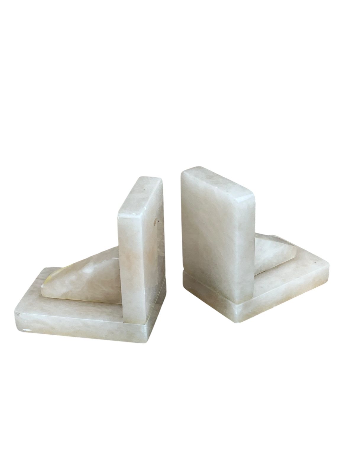 Art Deco Alabaster Bookends, 1930s photo Home Decor