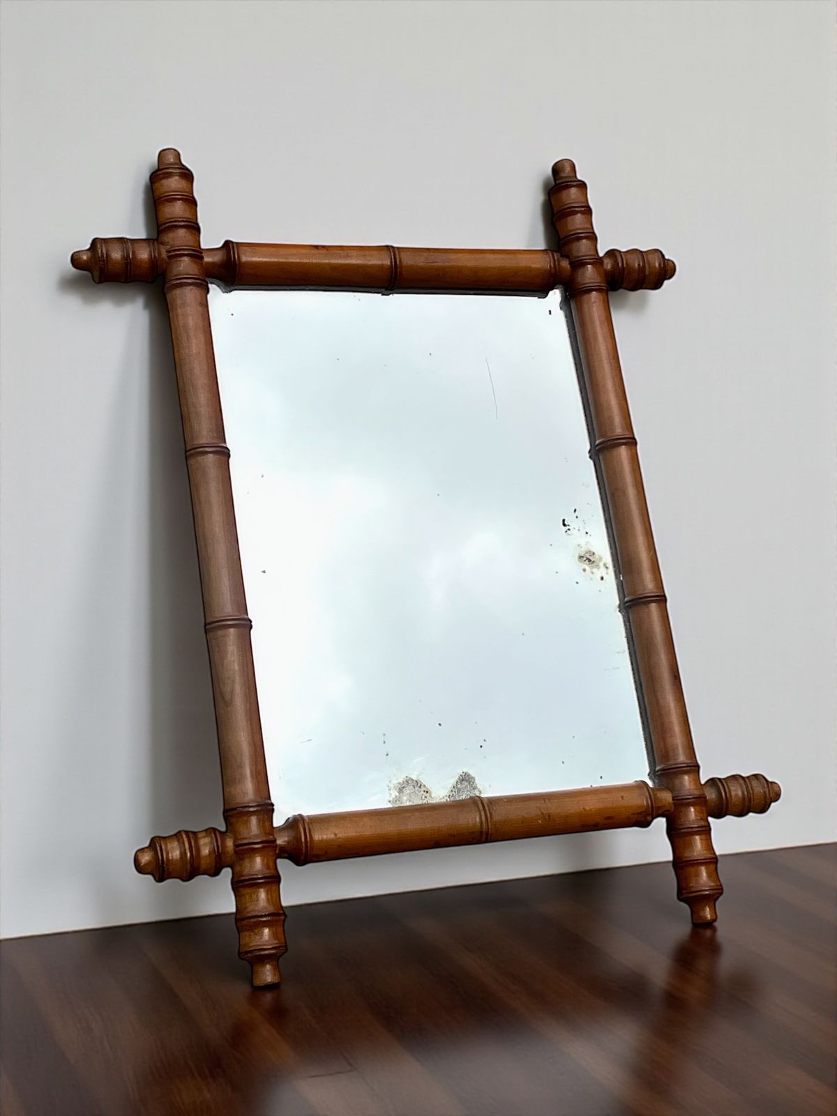 Antique French Fruitwood Mirror photo furniture