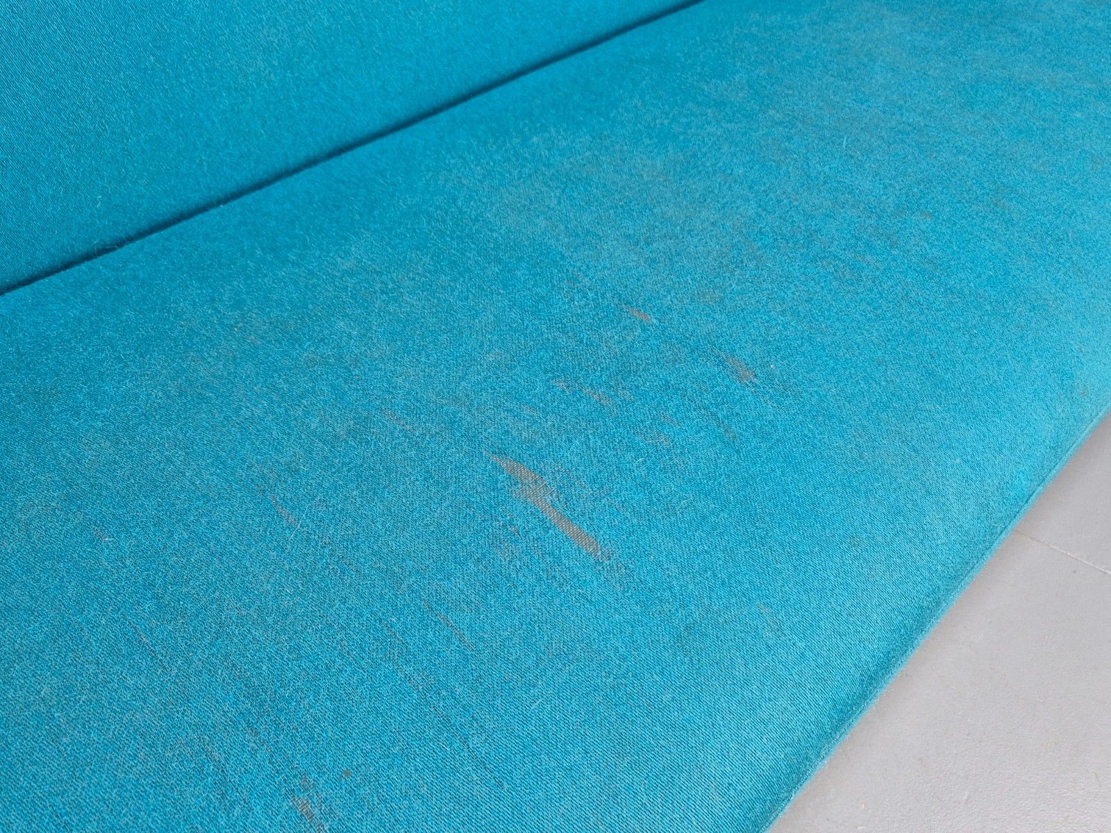 Vintage Danish 1960s Sofa Bed Blue Wool Upholstery Teak Paws Retro Eb10458 M3ss photo buy