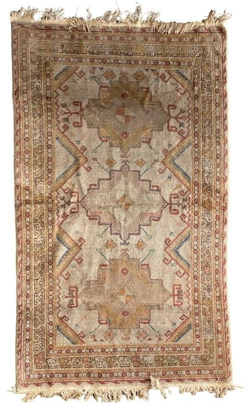 Elegant Beige Oushak Rug, Hand Knotted. photo for sale