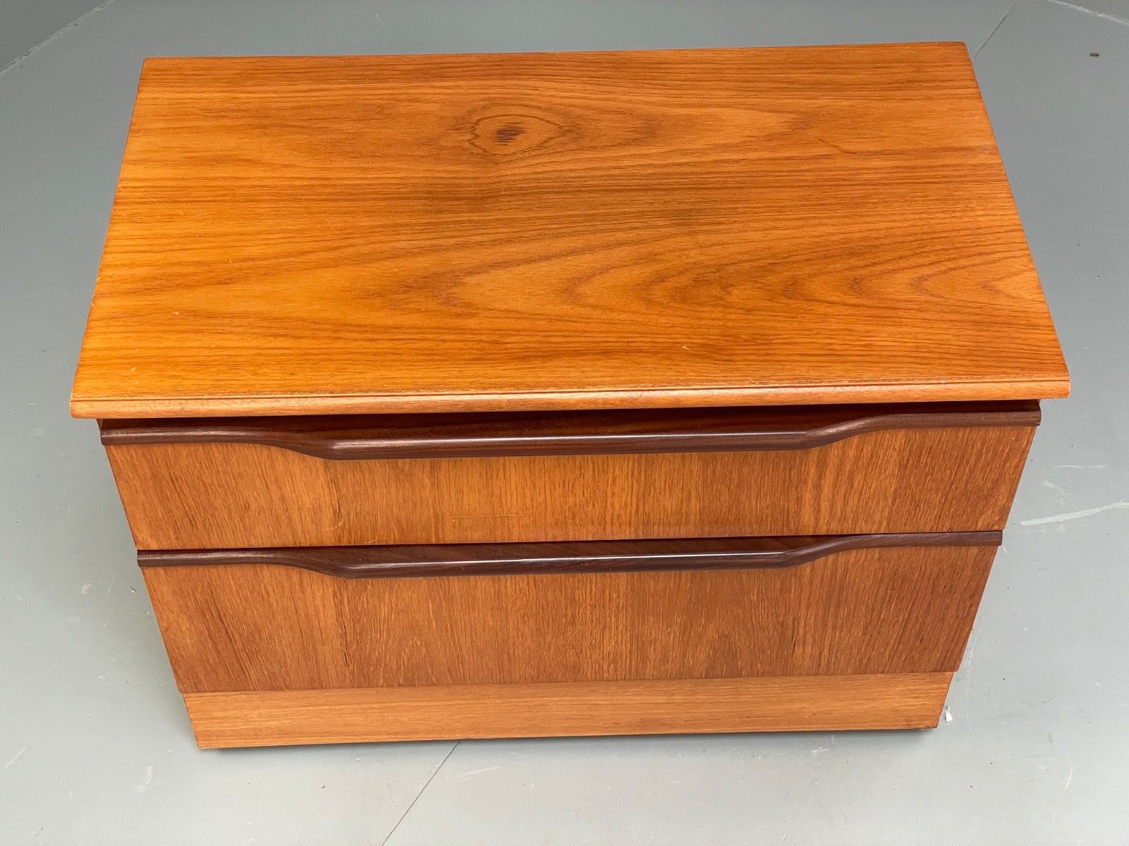 Vintage Teak Media Unit 1970s Retro Drawer Eb10010 Mwoo photo vinterior
