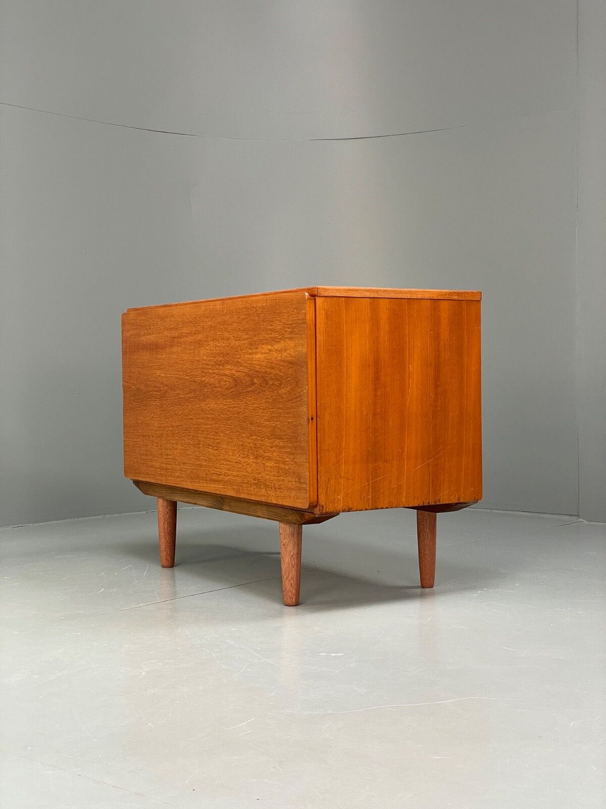 Vintage Teak Media Unit Drop Door Cabinet By Beaver & Tapley Eb9743 Mwoo photo for sale