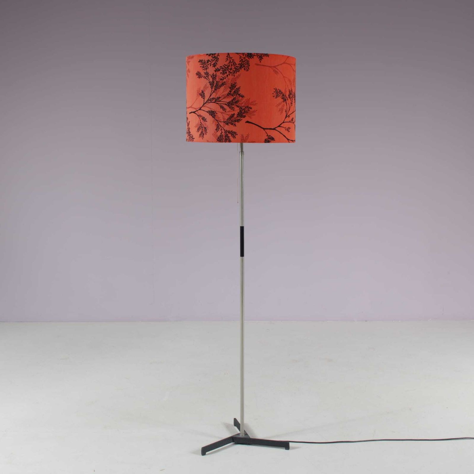 photo furniture 1960s Floor Lamp With Fabric Shade From The Netherlands