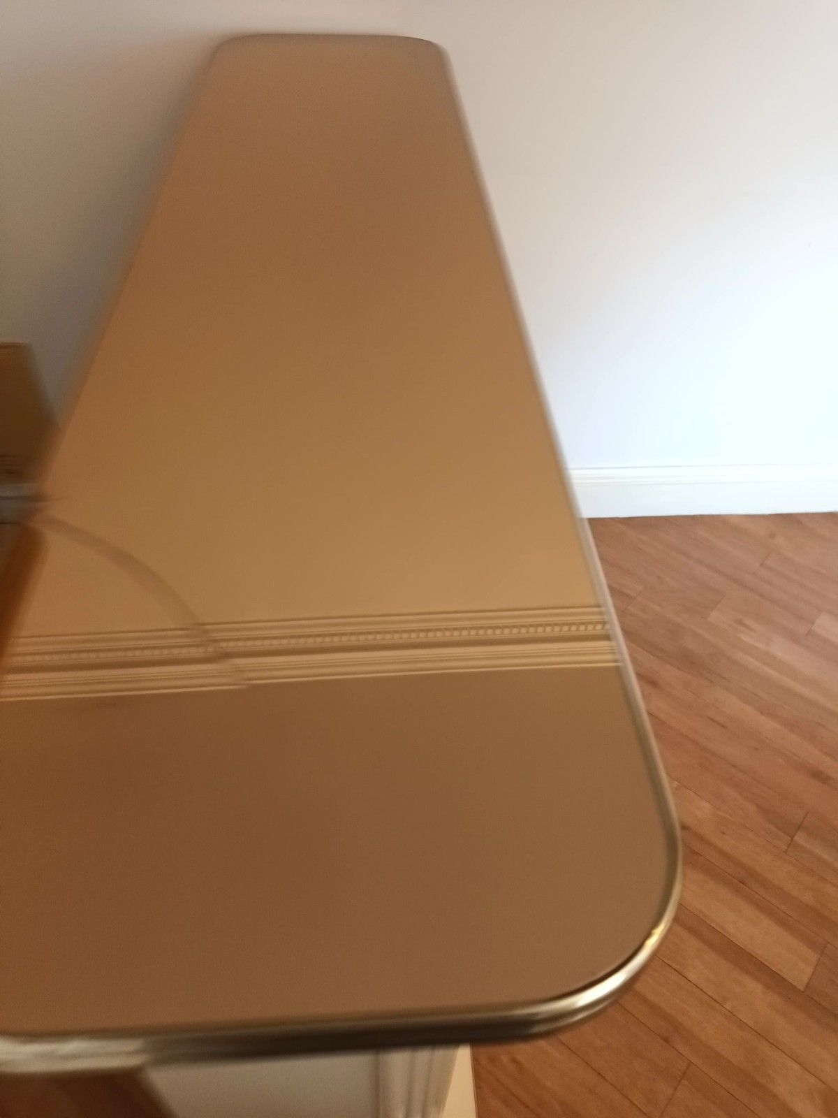 Spectacular Cream 80s Lacquer, Rose Tinted Mirror Italian Counter Bar & Cabinet photo for sale