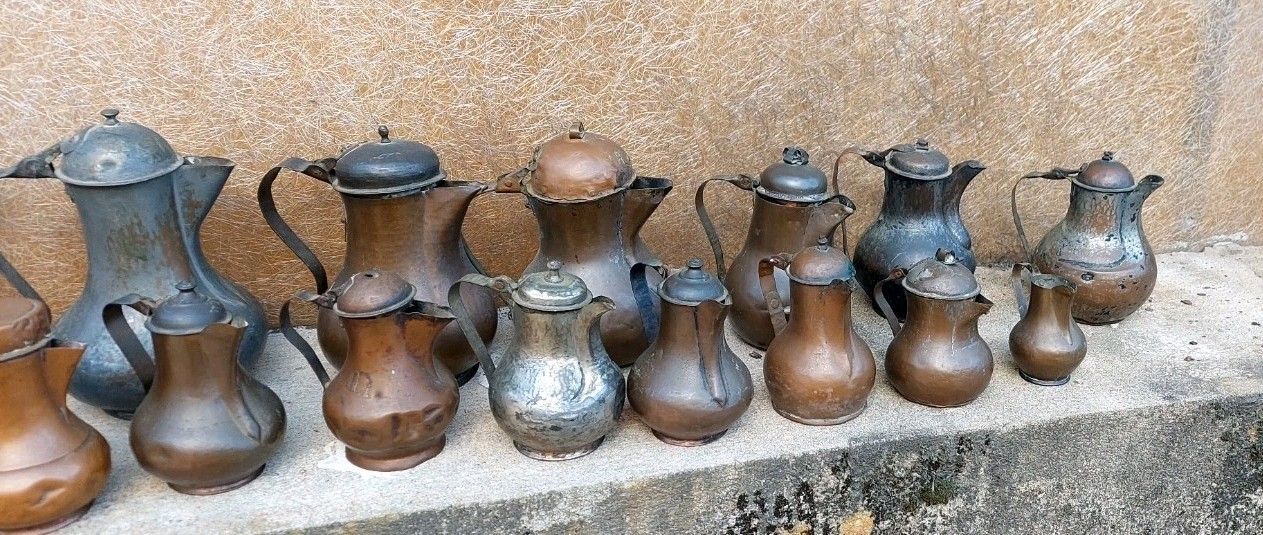 Home Decor Rare Collection Of 22 Cuccume / Antique Copper Jars 18th/19th Century photo