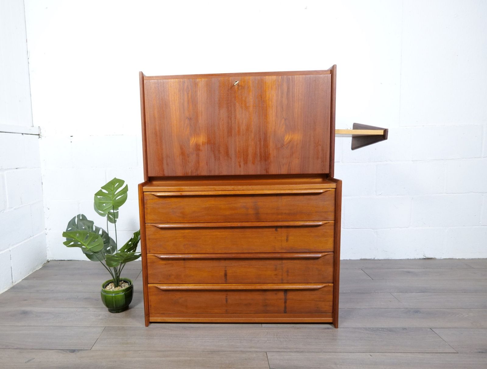 Scandinavian Teak Bureau & Chest Of Drawers