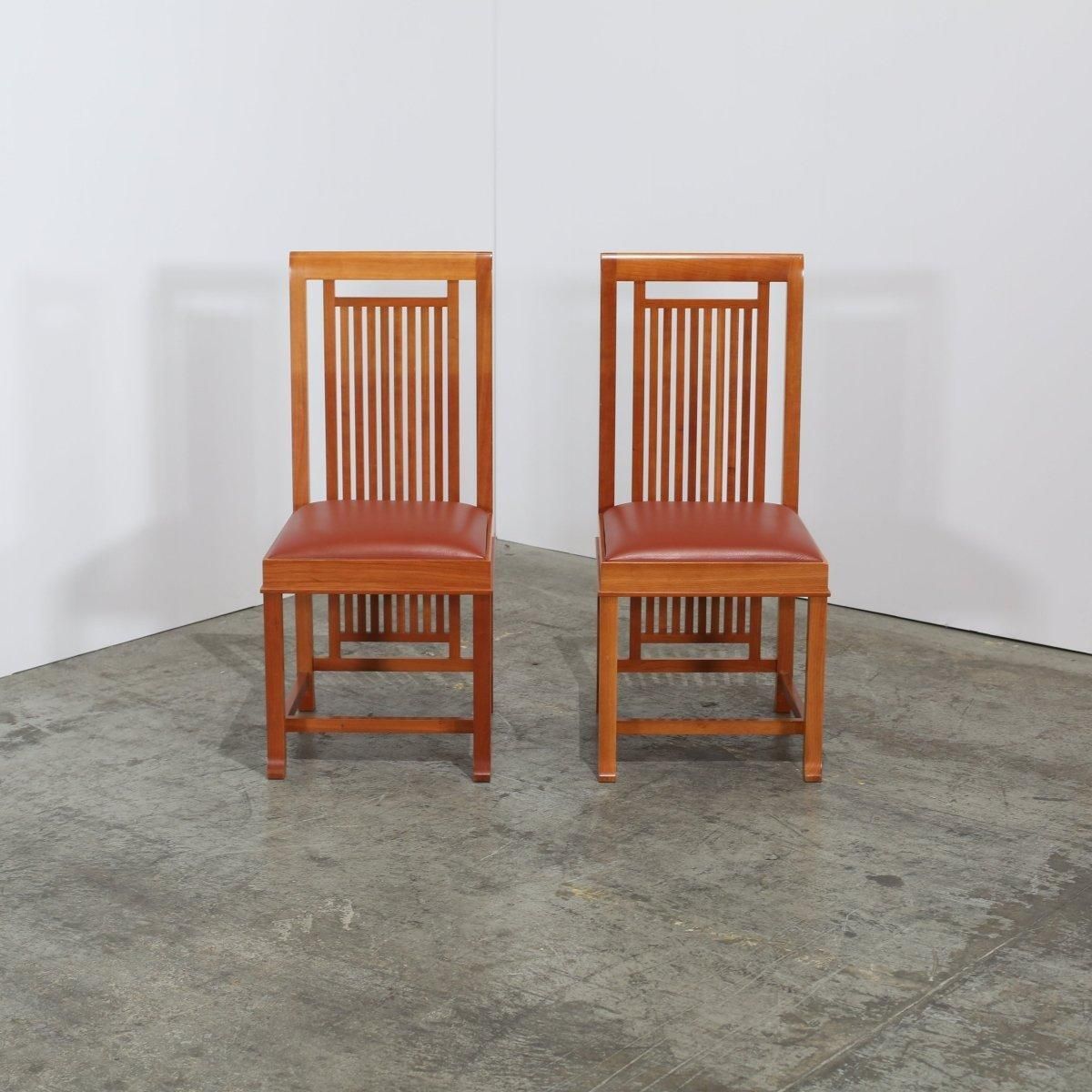 Cassina 614 Coonley 2 Chairs By Frank Lloyd Wright, Set Of Six photo vintage