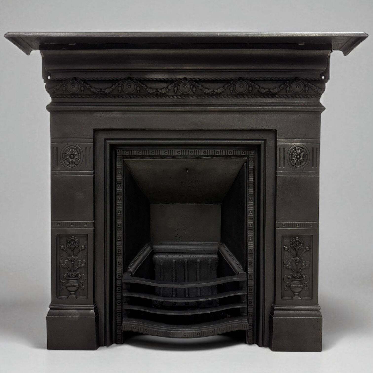 Antique Cast Iron Combination Fireplace