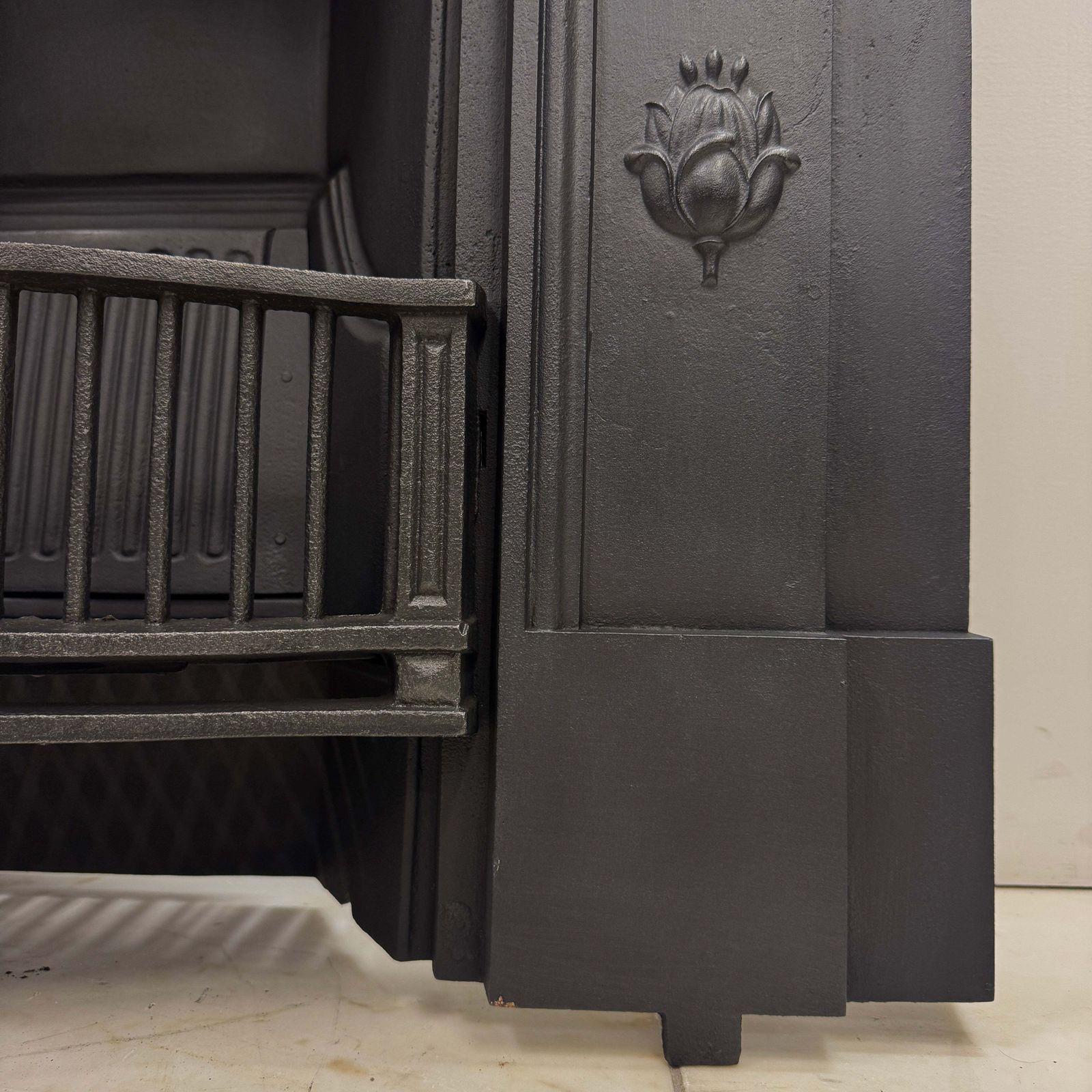Antique Tiled Cast Iron Combination Fireplace photo for sale