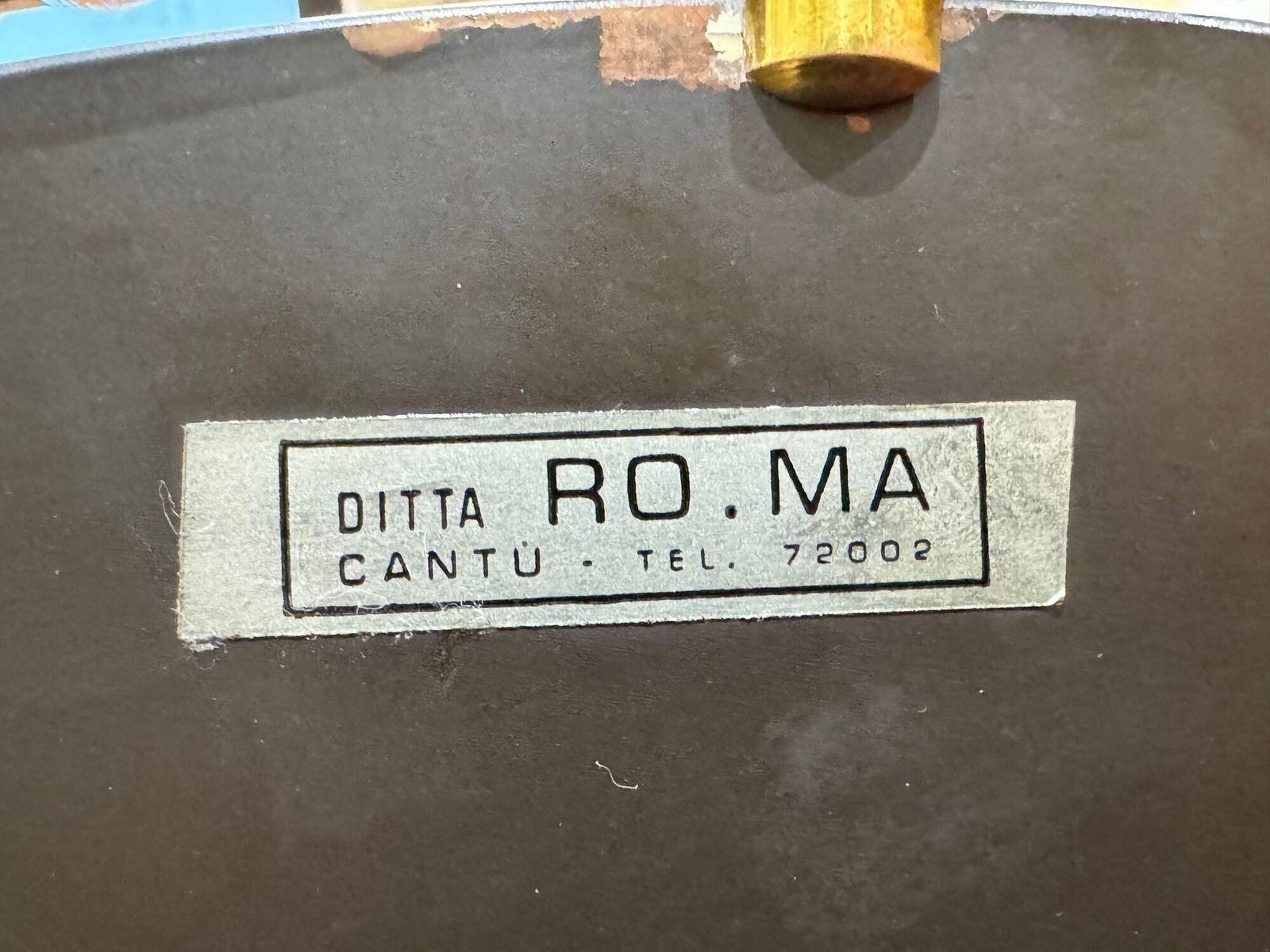 photo for sale A Circular 1950s Italian Woven Rattan Mirror By Cantu, Roma With Brass Detail