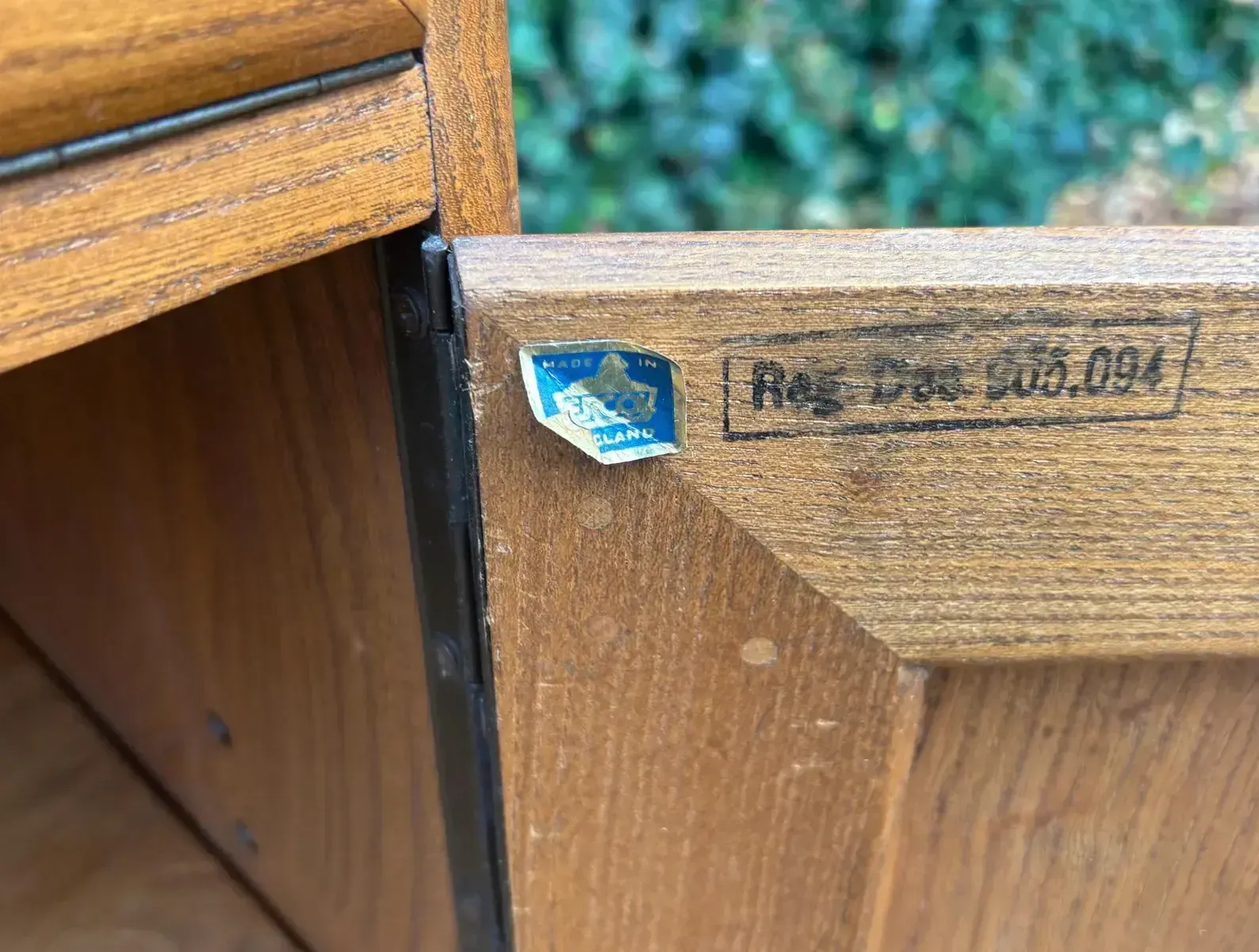 photo for sale Mid Century Ercol 469 Elm Bureau Cabinet