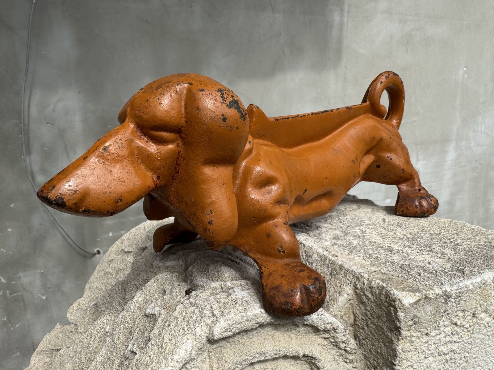 Pair Of Antique Cast Iron Dachshund Boot Scrapers, English Country House Door Stops, C.1900–1920 photo furniture