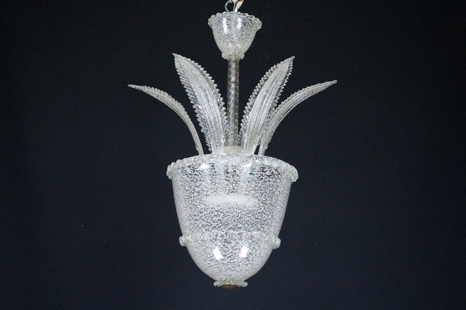 Vintage Italian Murano Glass Chandelier From The 1930s photo for sale