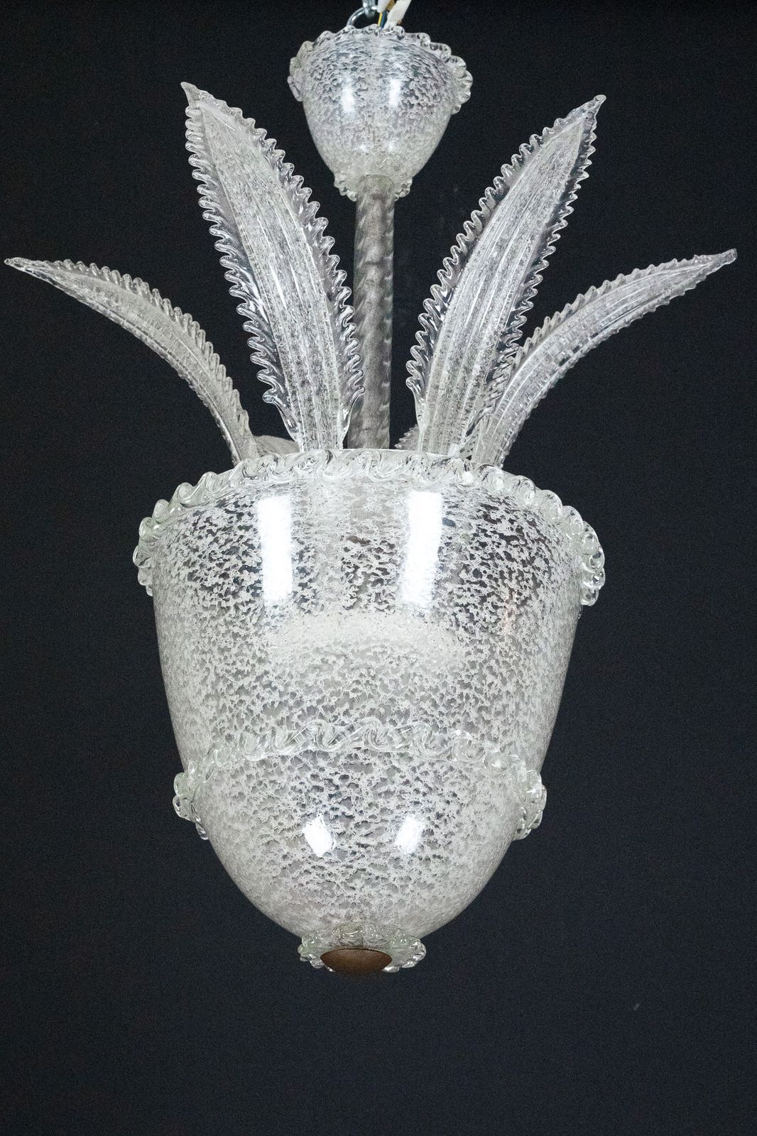 photo furniture Vintage Italian Murano Glass Chandelier From The 1930s