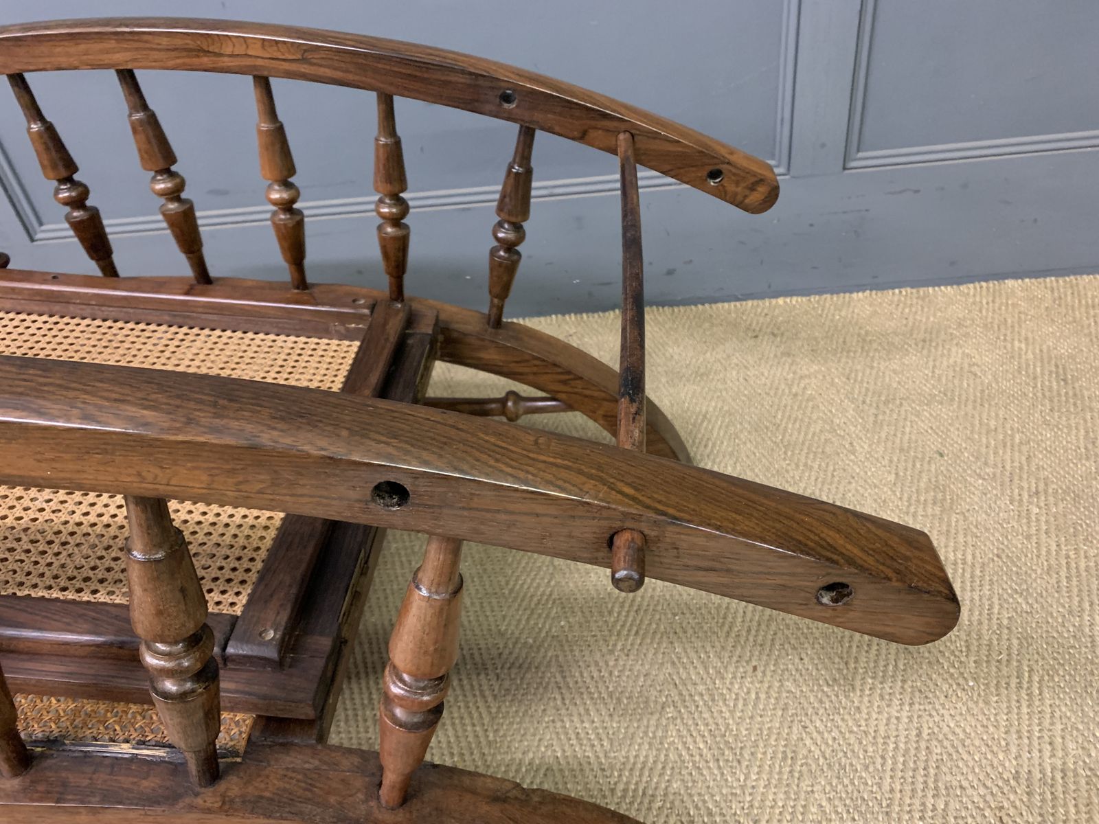 19th Century Colonial Reclining Plantation Chair photo vintage