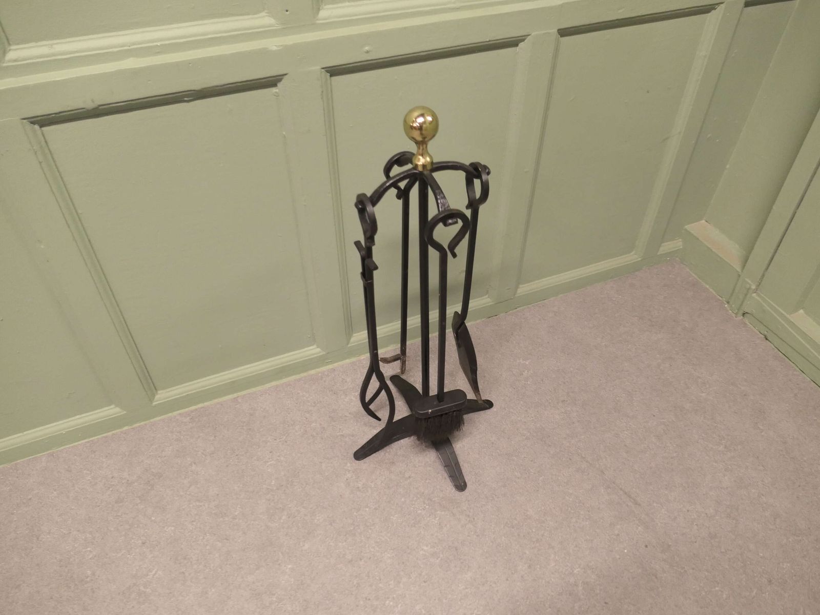 Attractive Iron Fireside Companion Set, Fireside Tools photo Home Fixtures