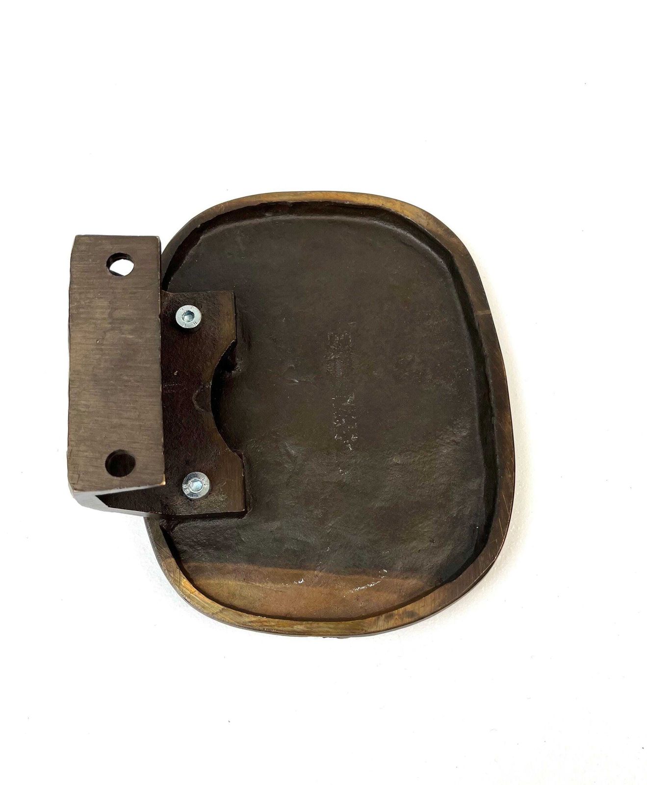 Rare Mid Century Solid Abstract Brutalist Bronze Front Door Handle 1960 photo vintage