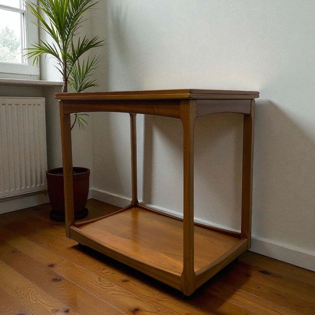 Midcentury Drink Bar Serving Trolley Teak photo furniture