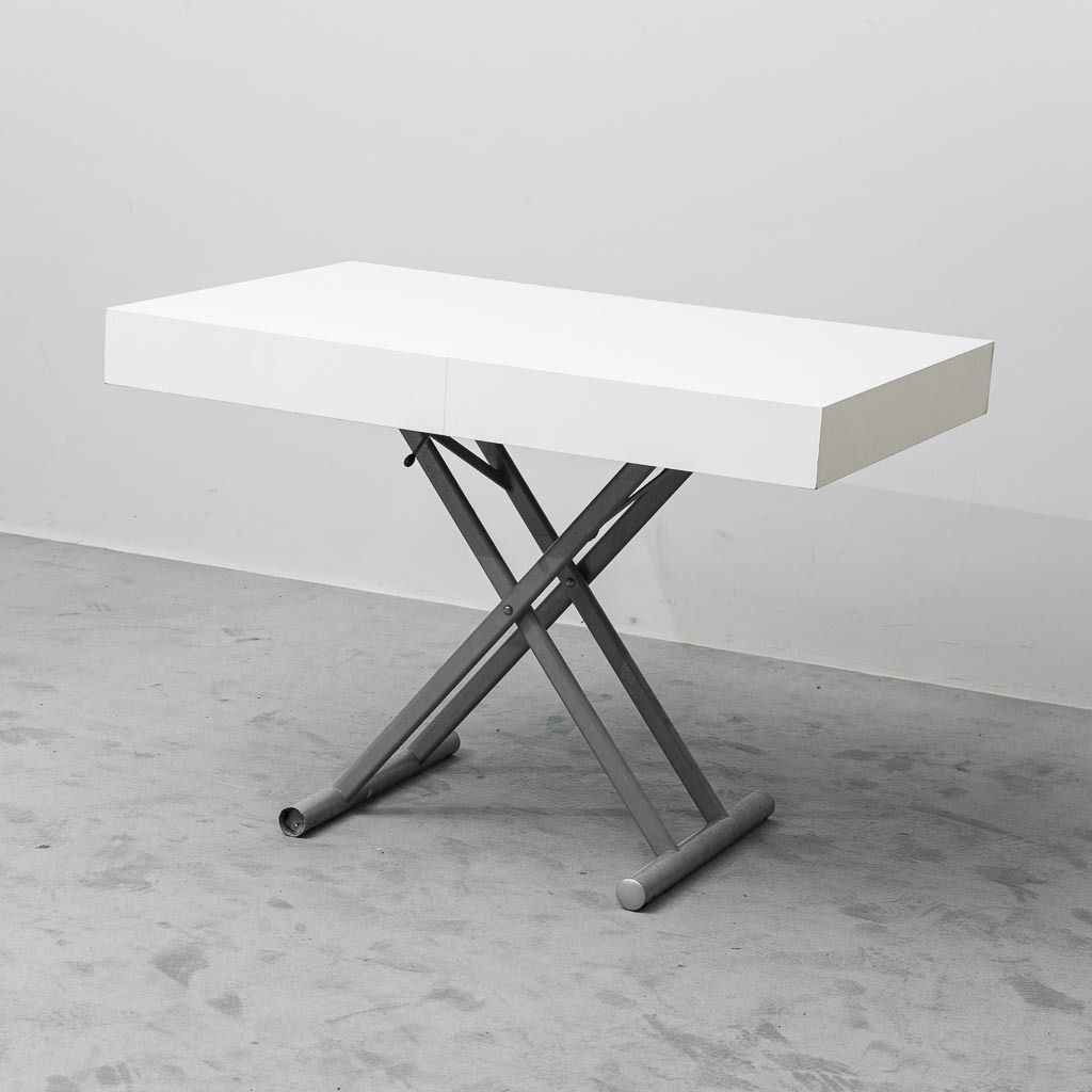 Convertible Metal Coffee Table By Ozzio Italia photo for sale