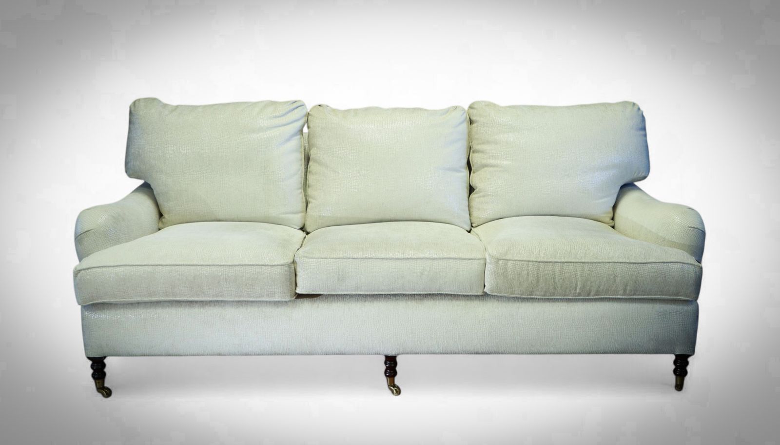 4400.0 George Smith Standard Arm Cushion Back 3 Seater Kravat Linen Silk Rrp£10000 photo