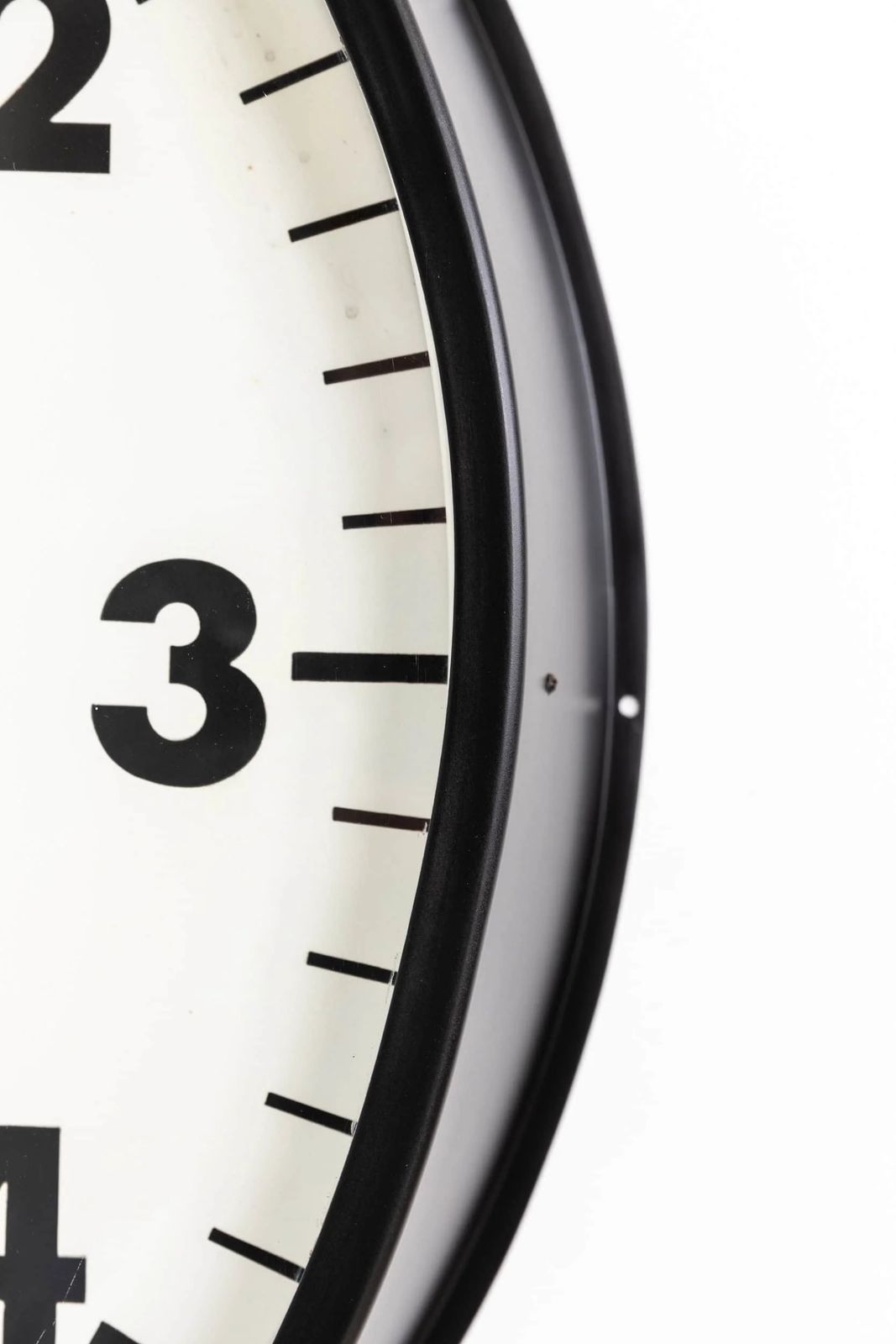 Huge 30" Black Gents Of Leicester Factory Wall Clock photo furniture