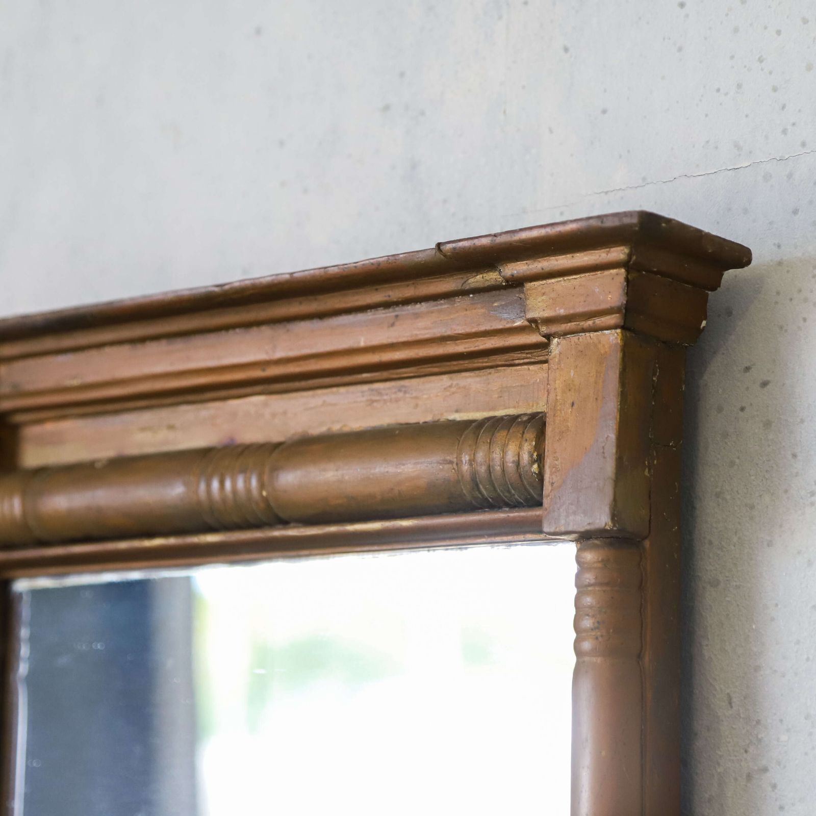 Antique English Early 19th Century Georgian Gilt Pier Mirror With Original Glass photo vinterior