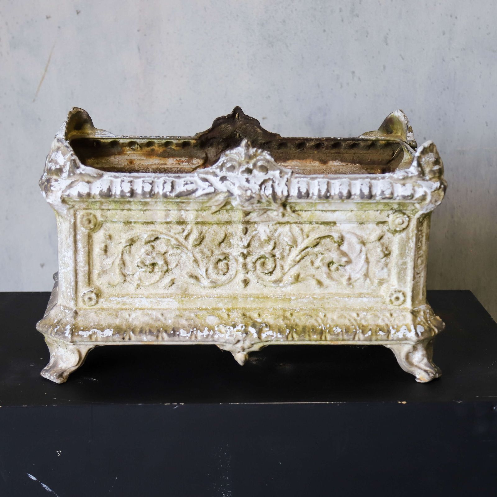 photo for sale Large French Antique Cast Iron Garden Jardinière/Planter   Decorative And Functional