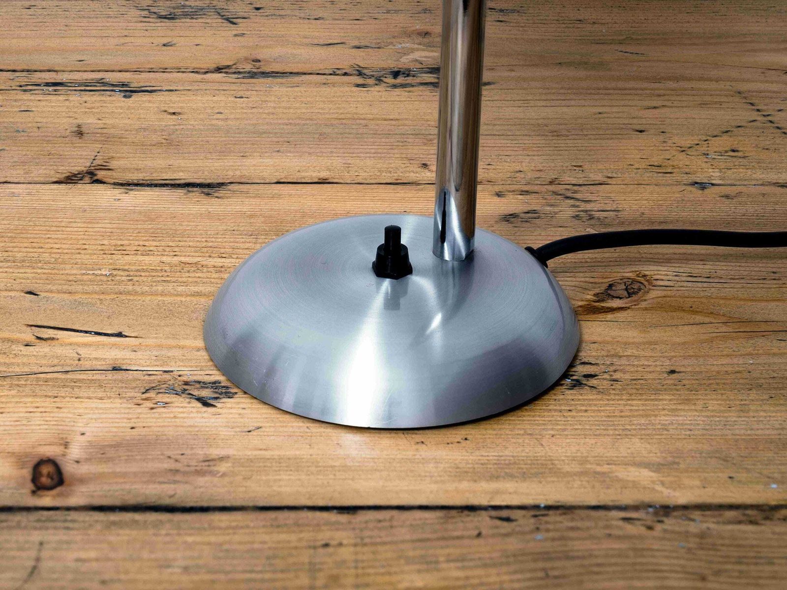 Vintage Italian Chrome Stainless Steel Desk Lamp: Adjustable Gooseneck Mid Century Modern Lighting 1970s photo Lighting