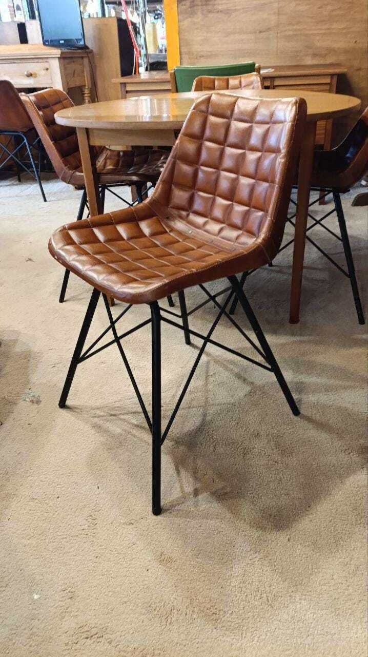Vintage 1970s Drop Leaf Dining Table With Four Mid Century Style Leather Chairs photo vinterior