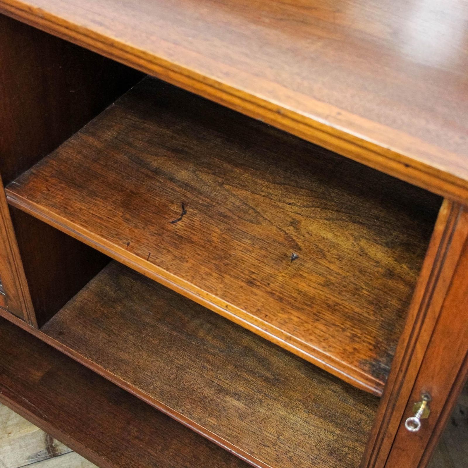 Antique Edwardian Mahogany Freestanding Bookcase | Antique Furniture | Antique Shelving Unit | Antique Storage photo vintage