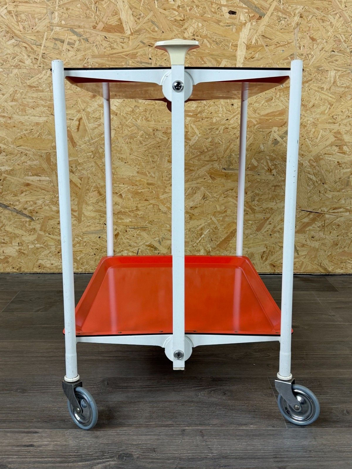 60s 70s Serving Trolley Dinette Side Table Orange Space Age Design photo 261.0