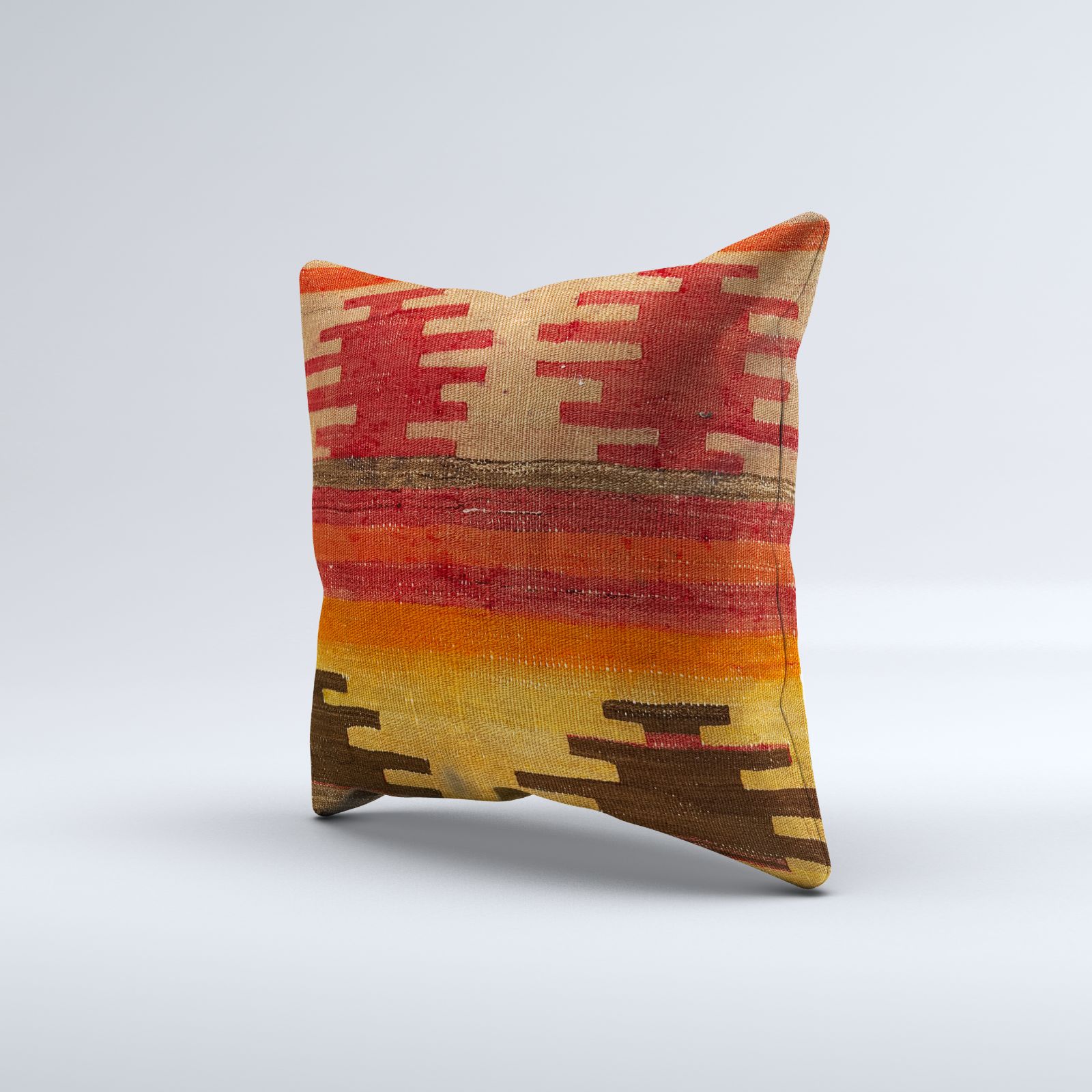 Kilim Cushion Cover 60x60 Cm Square Wool Large Pillowcase Vintage Turkish 66598 photo furniture