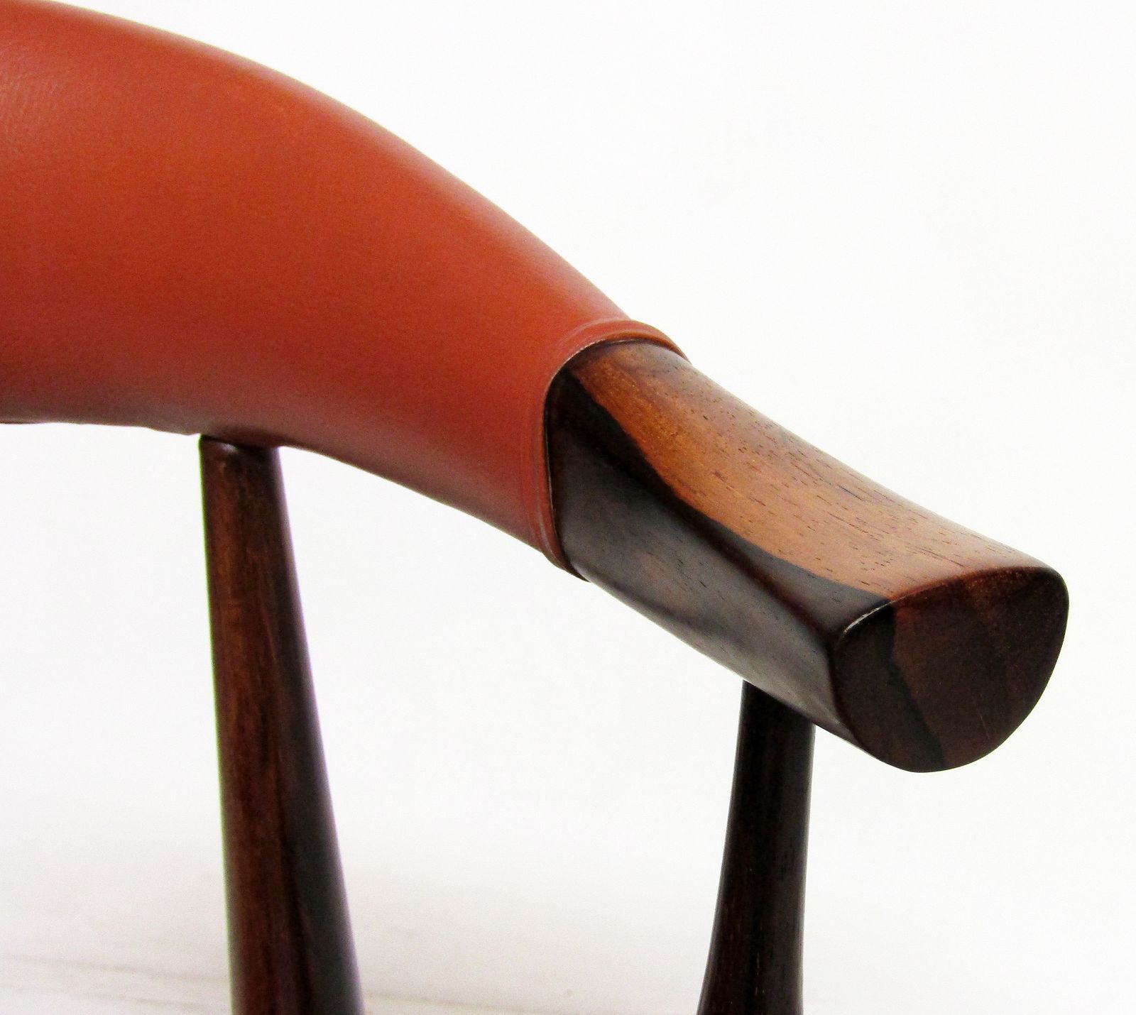 Set Of Eight Danish Cow Horn "Model 12" Chairs In Rosewood By Johannes Andersen photo furniture
