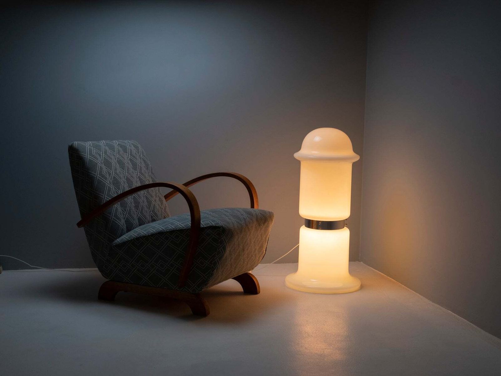 photo for sale Full Glass Floor Lamp, Karel Volf, 1970s–1980s, Czechoslovakia