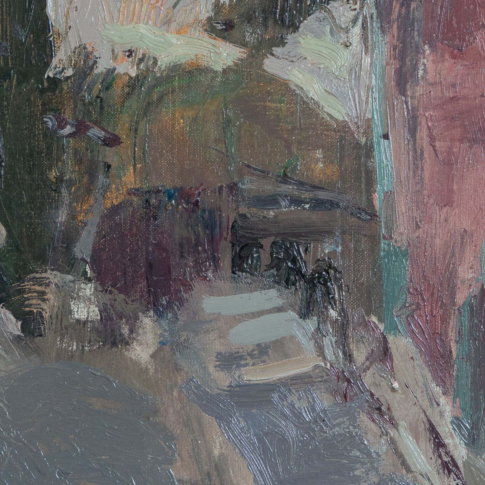 Expressief Schilderij Van Kerkexterieur – Gloria Muñoz (Geb. 1949) photo buy