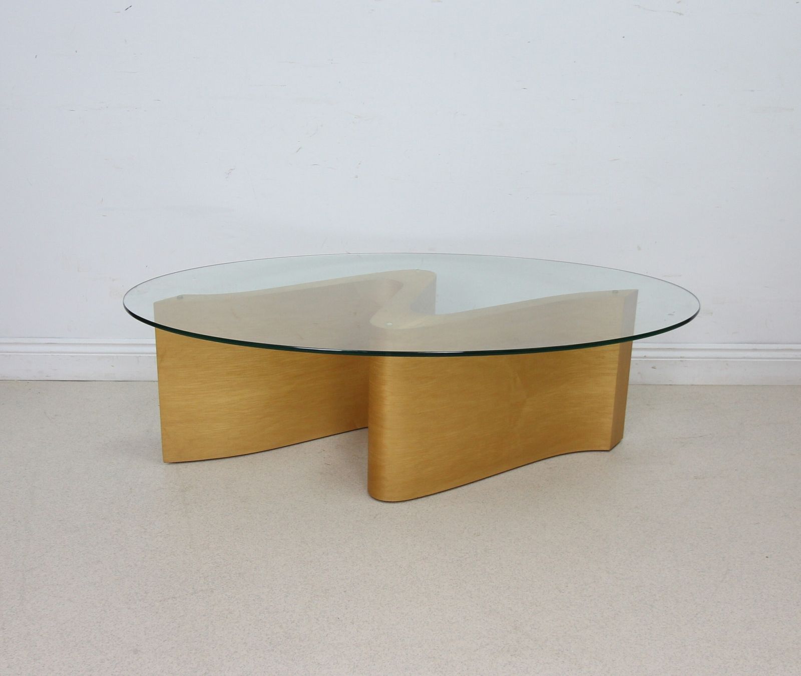 Serpent Oval Glass Top Coffee Table   Handmade British Design Attributed To Tom Schneider photo Furniture
