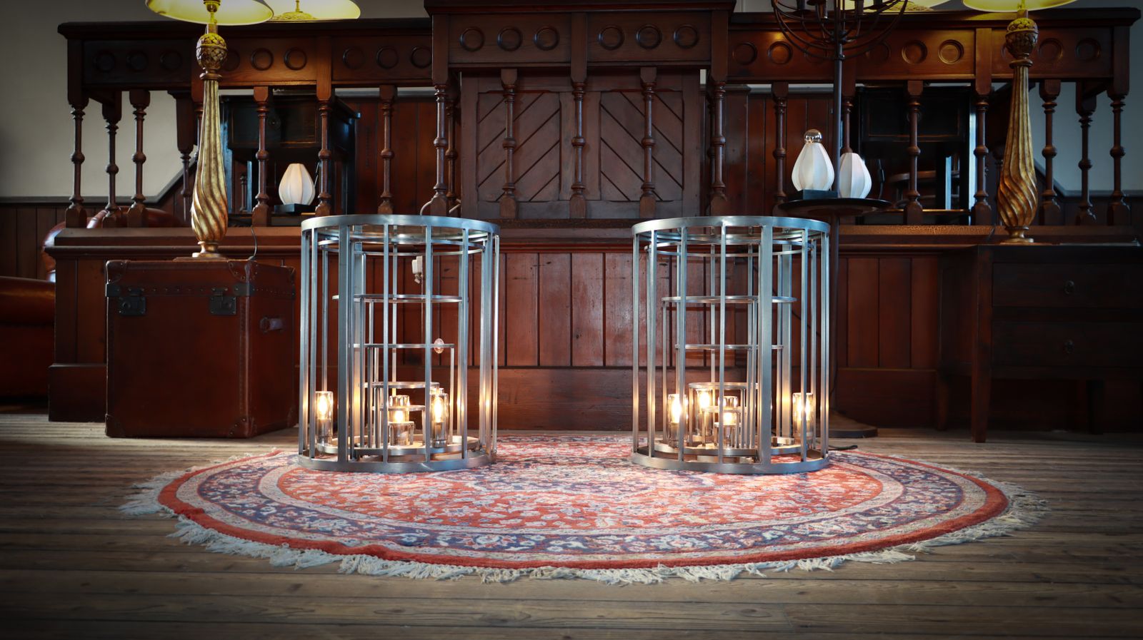 photo buy Timothy Oulton Gradient Rex Bedside Tables Pair Sidetable Lamp Natural Metal 🚚