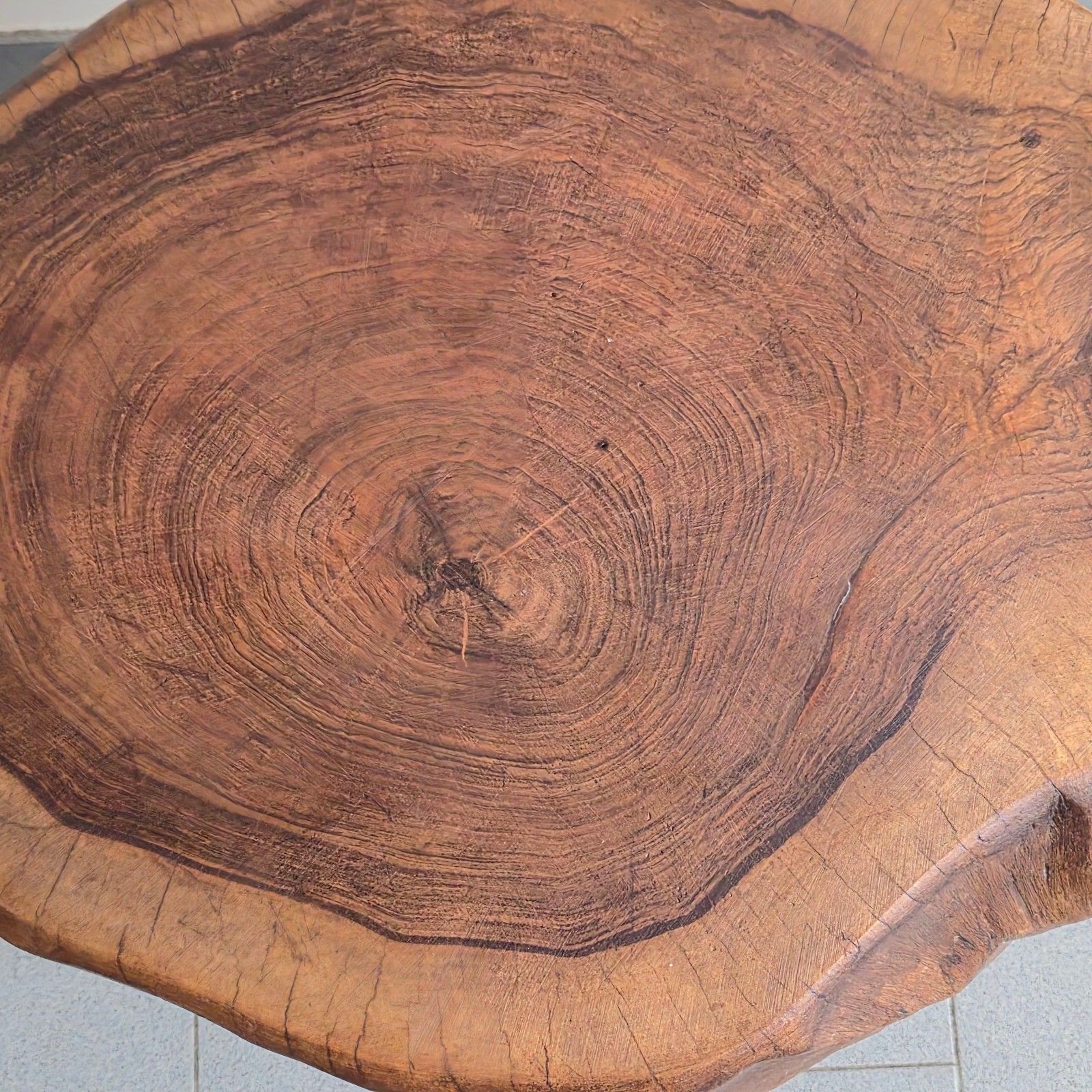 1970 Brutalist Oak Side Coffee Table 70s Dlg Jean Touret Marolles photo Furniture