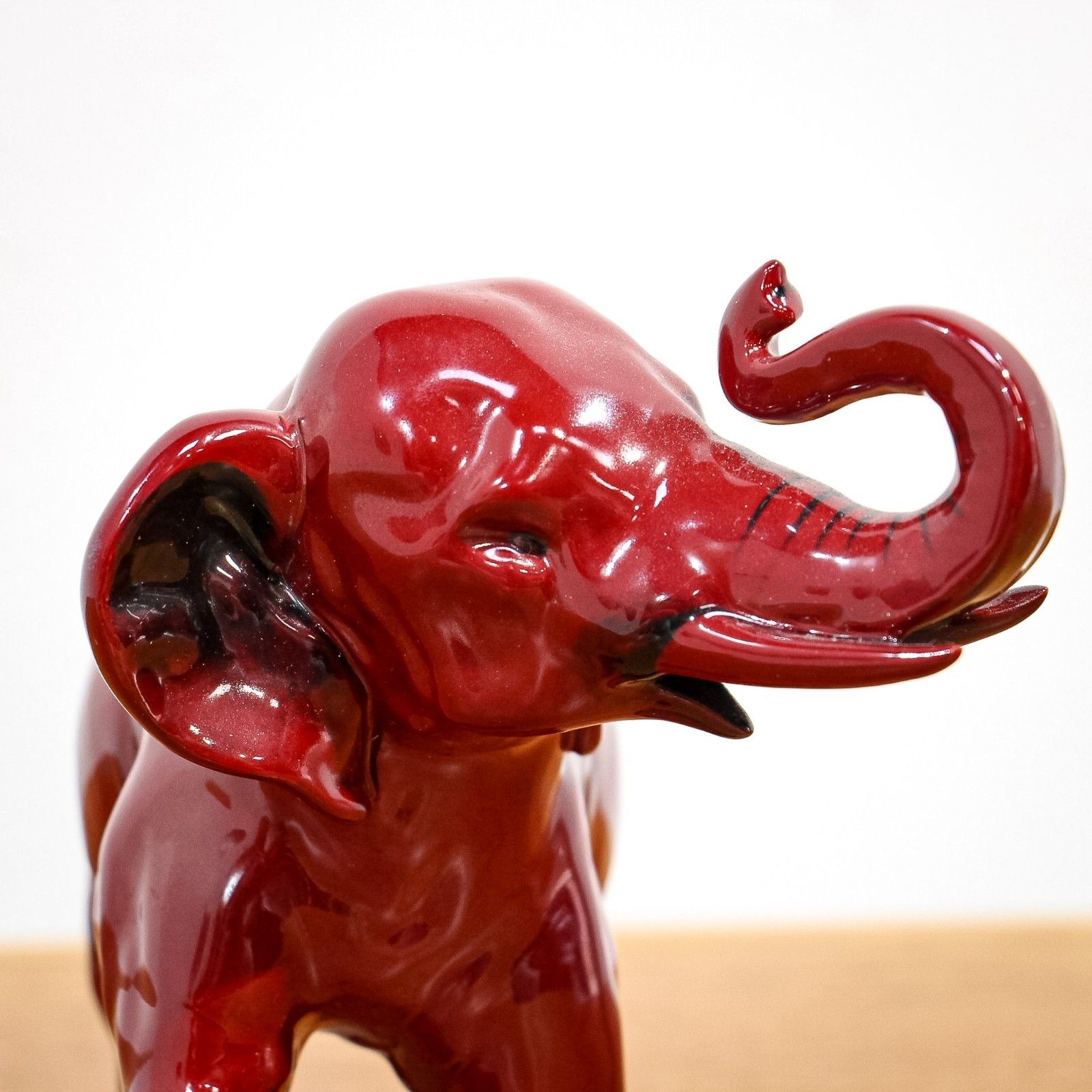 Large Royal Doulton Flambe Elephant photo for sale
