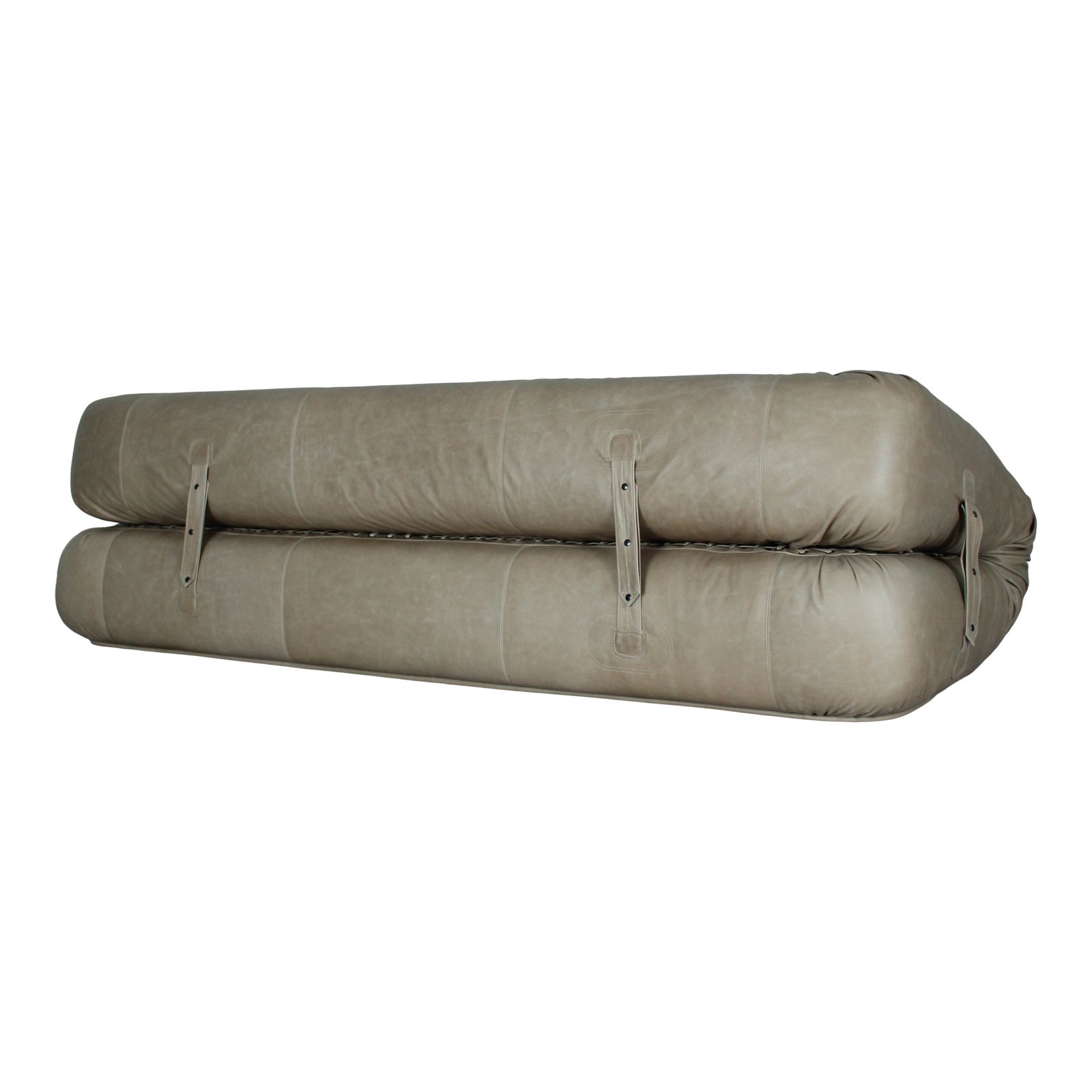 Furniture Anfibio Three Seater Sofa By Alessandro Becchi For Giovannetti, 1970s, Restored In Grey Leather photo
